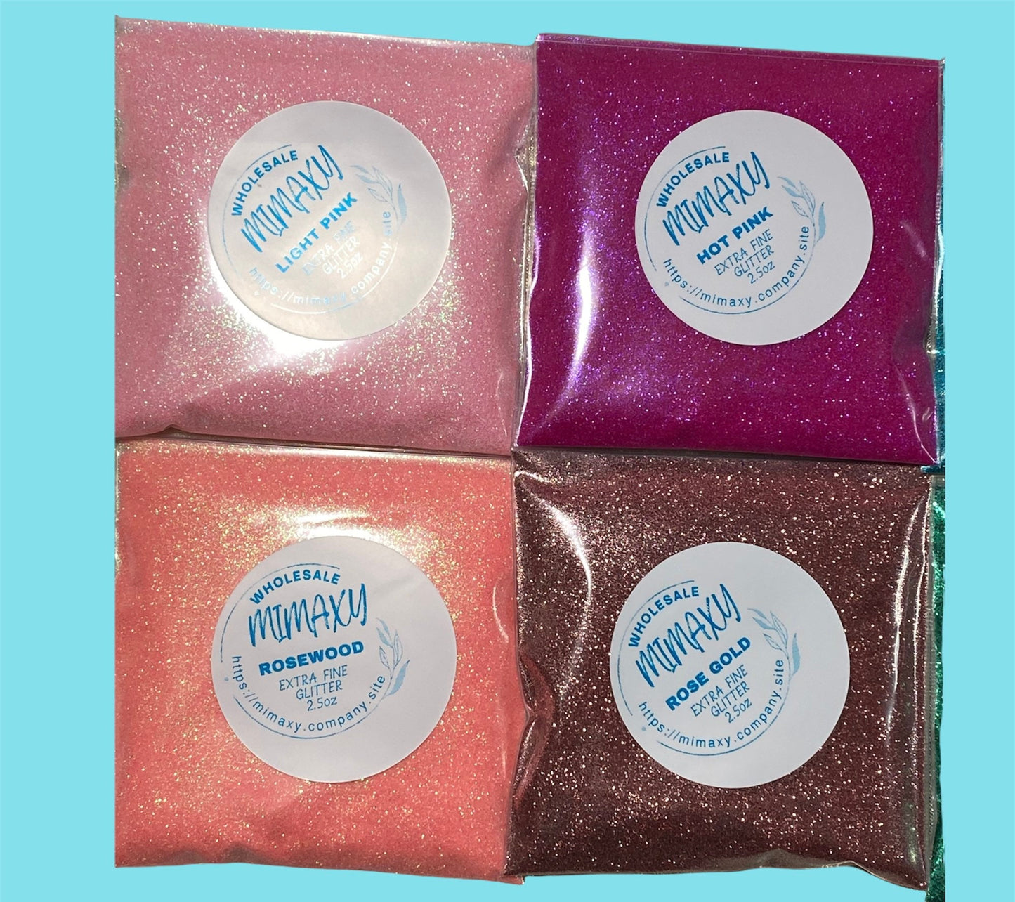 2.5oz. Extra Fine Glitter / Purpurina / Rosewood Light