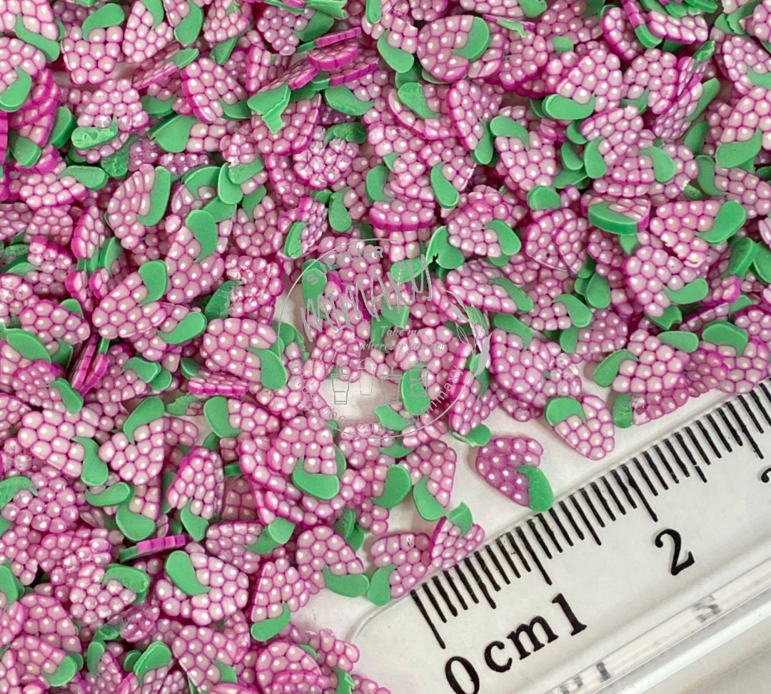 5mm Grapes Polymer Clay Slices / fruit polymer clay / resIn art / nail art / crafts / DIY, FRUIT 004