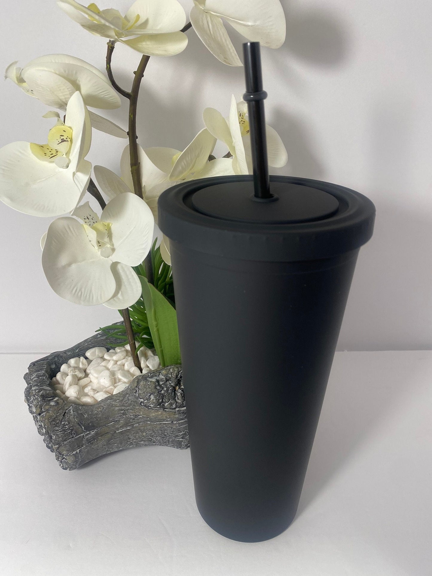 16oz/22oz. BLACK MATTE Tumbler / Double Wall Acrylic Tumbler, Blank,Pastel, Acrylic Matte Plastic, BPA Free,