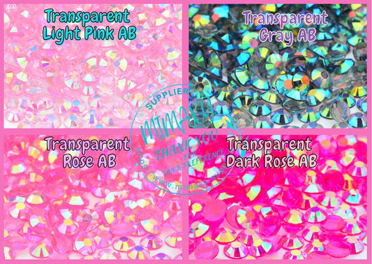 BULK 7,500, 4mm. TRANSPARENT RHINESTONES ab/ Resin Rhinestones/ Flatback Candy Cab 3D Nail Art Diy Deco Bling Kit Supplies Embellishments