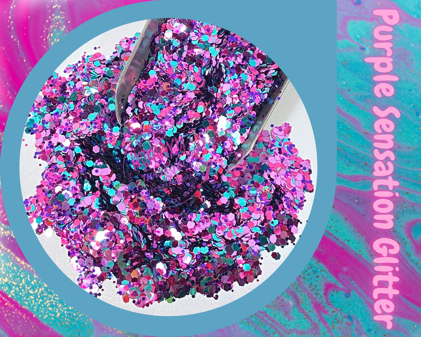 PURPLE SENSATION Shaped Glitter, CHUNKY Glitter Mix, Cosmetic Glitter,Nail Art, Resin art,Snow Globe Tumbler,Craft,Mix 010