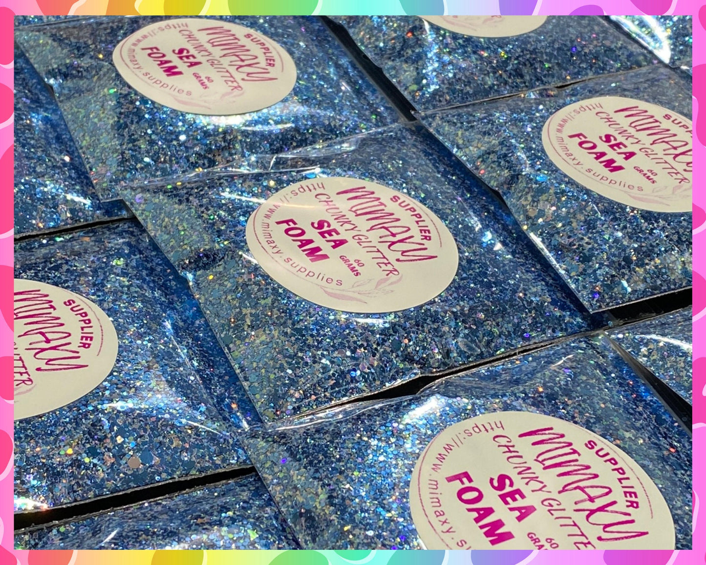 SEA FOAM, Shaped Glitter, CHUNKY Glitter Mix, Cosmetic Glitter,Nail Art, Resin art,Snow Globe Tumbler,Craft, Mix 001