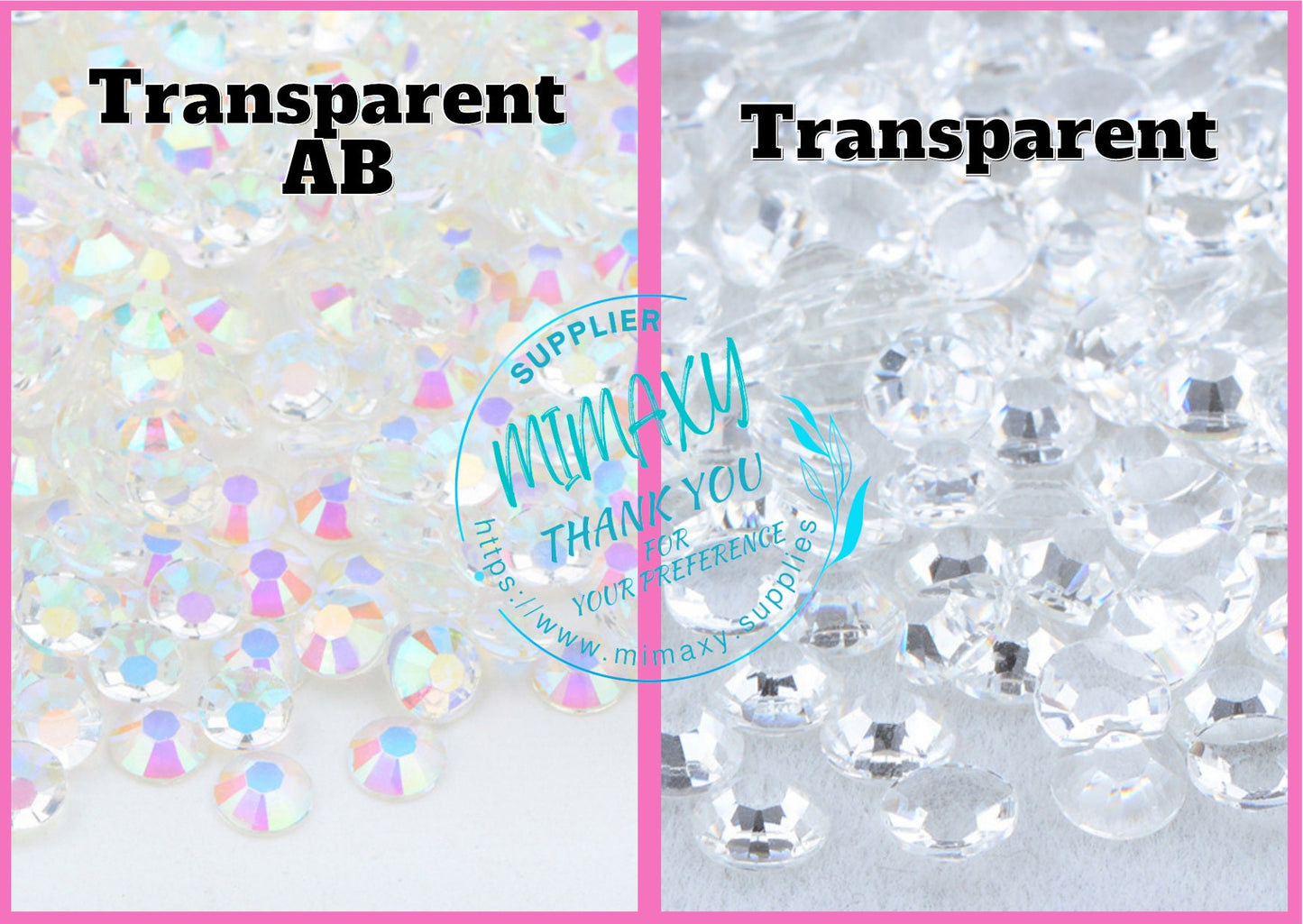 BULK 5,000, 3mm. TRANSPARENT RHINESTONES ab/ Resin Rhinestones/ Flatback Candy Cab 3D Nail Art Diy Deco Bling Kit Supplies Embellishments