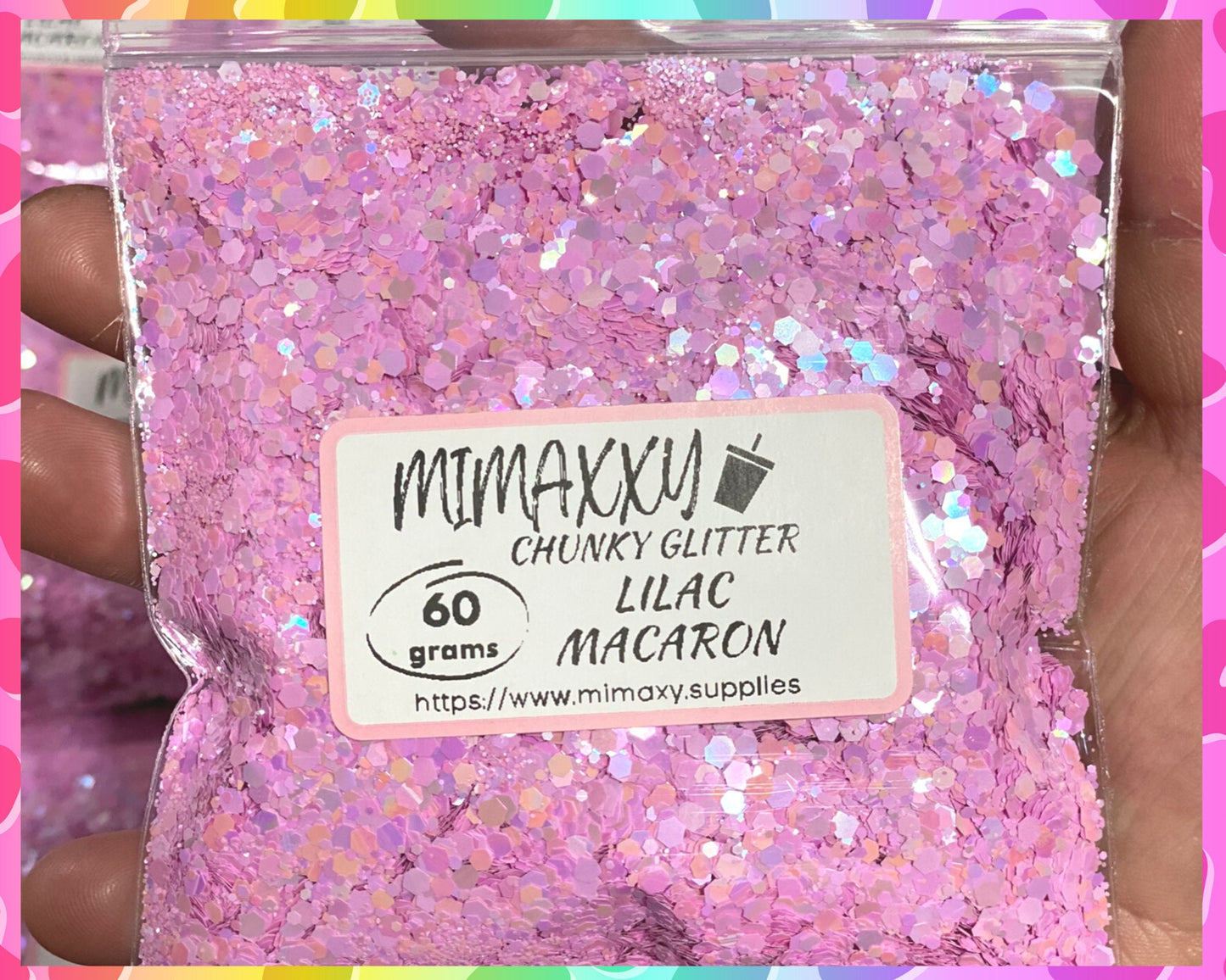 LILAC MACARON, Shaped Glitter, Chunky Glitter Mix, Cosmetic Glitter,Nail Art, Resin art,Snow Globe Tumbler,Craft, pastel, macaron, MATTE 005