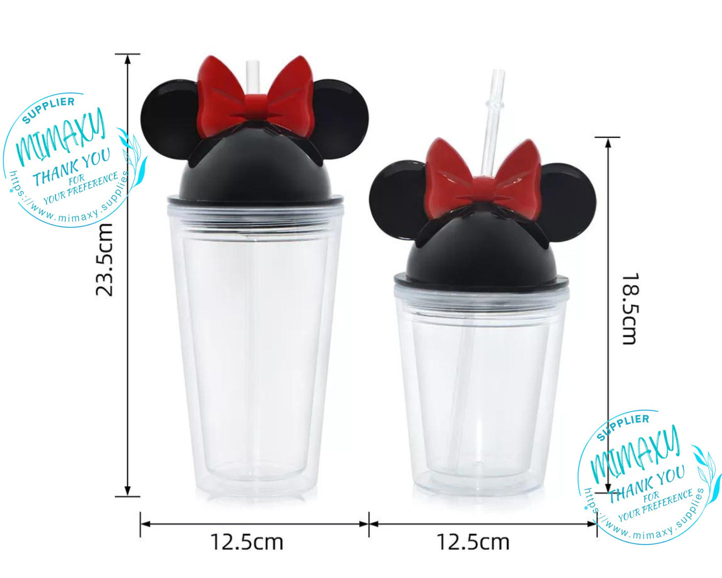 16oz. MOUSE TUMBLER, Bow, Ears Acrylic Tumbler / Acrylic Tumbler Double Wall 16oz / Double Wall Tumbler, DIY, Party favors, crafts