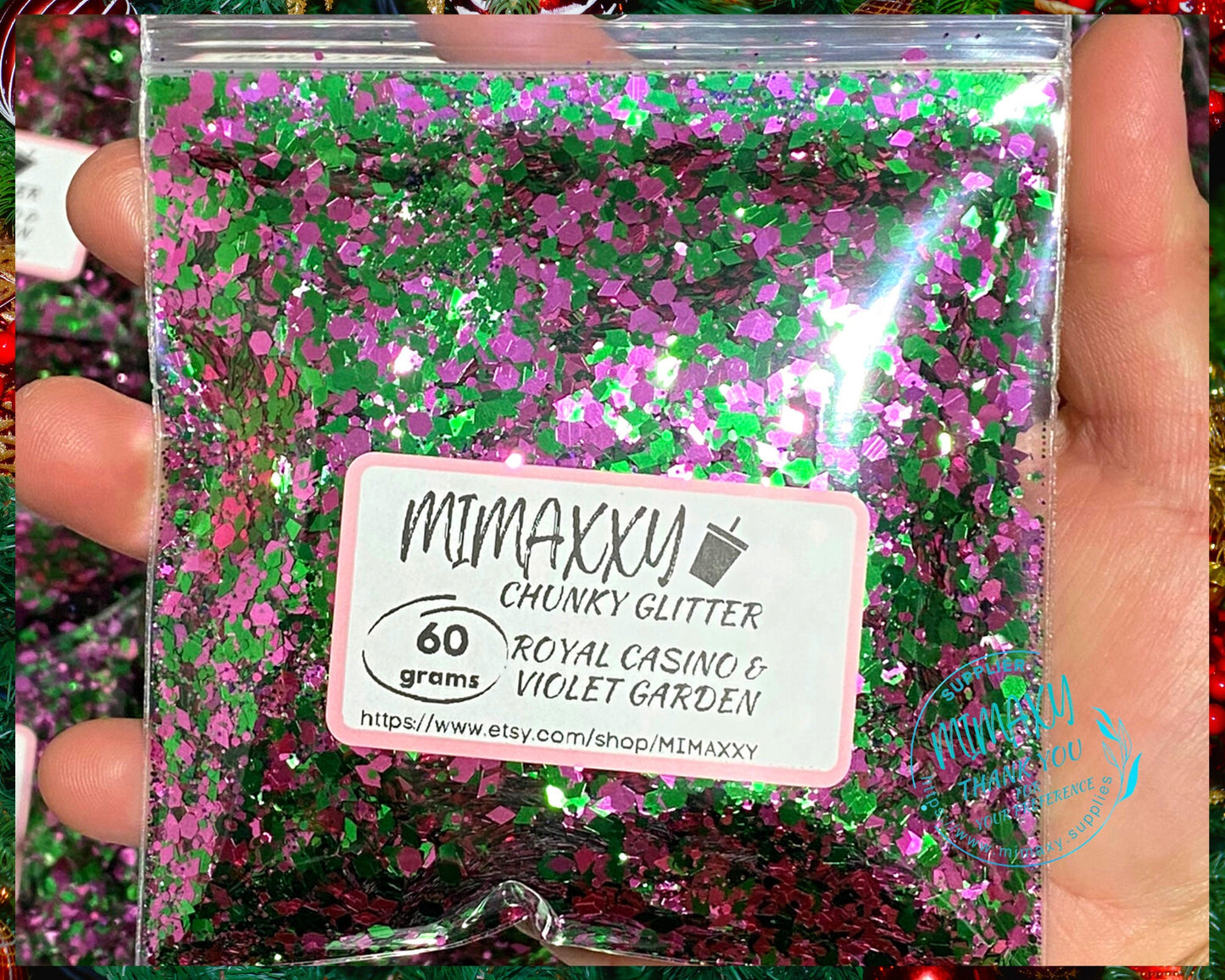 ROYAL CASINO & Violet Garden, Shaped Glitter, CHUNKY Glitter Mix, Cosmetic Glitter,Nail Art, Resin art,Snow Globe Tumbler,Craft, Mix 015