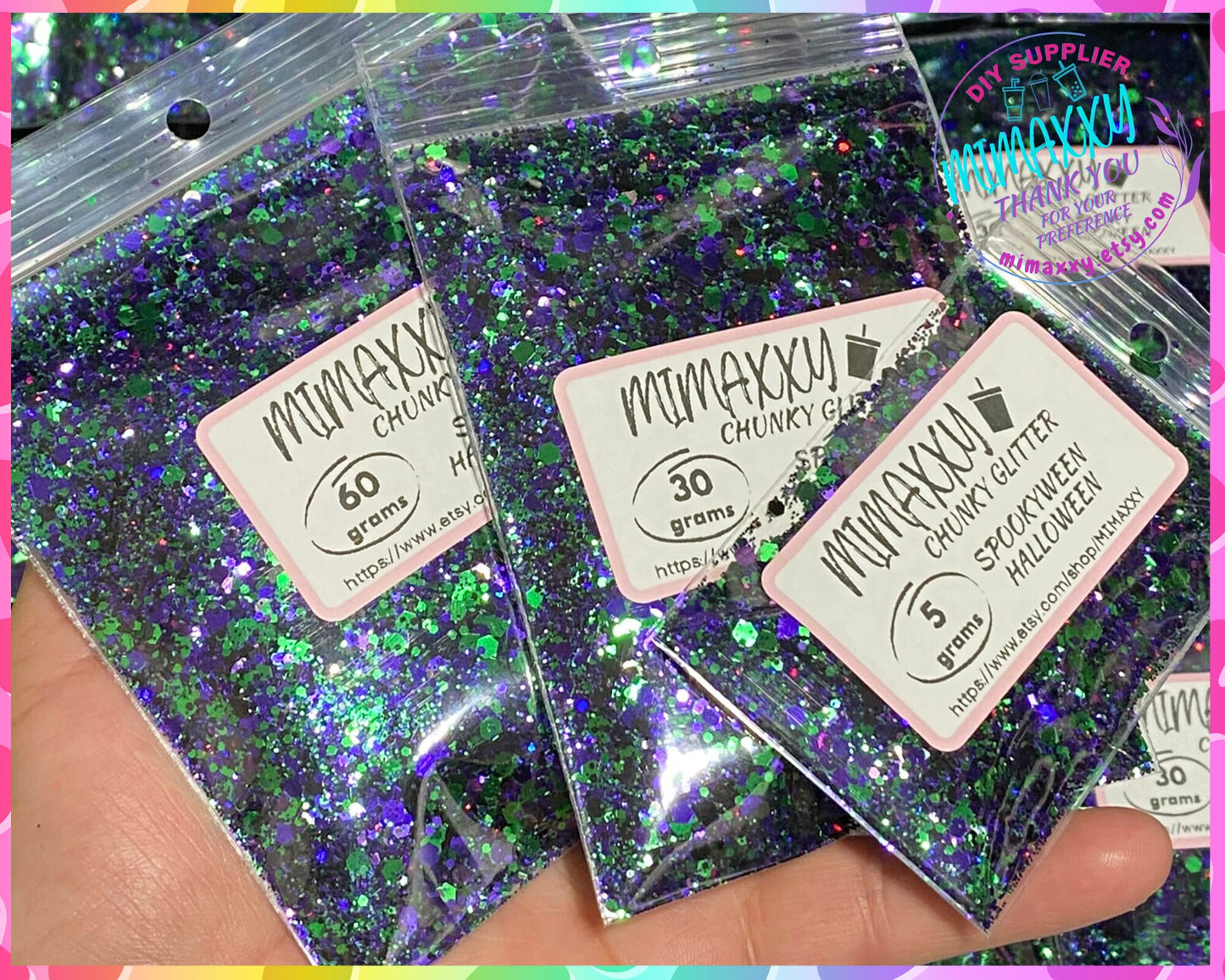 SPOOKY HALLOWEEN, witches brew, Shaped, Chunky Glitter Mix, Cosmetic Glitter,Nail Art, Resin art,Snow Globe Tumbler,Craft, HALLOWEEN 017