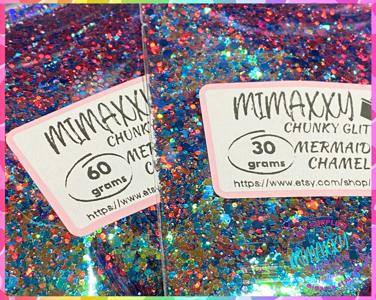 MERMAID TAIL CHAMELEON, Shaped Glitter, Chunky Glitter Mix, Cosmetic Glitter,Nail Art, Resin art,Snow Globe Tumbler,Craft, Chameleon 017