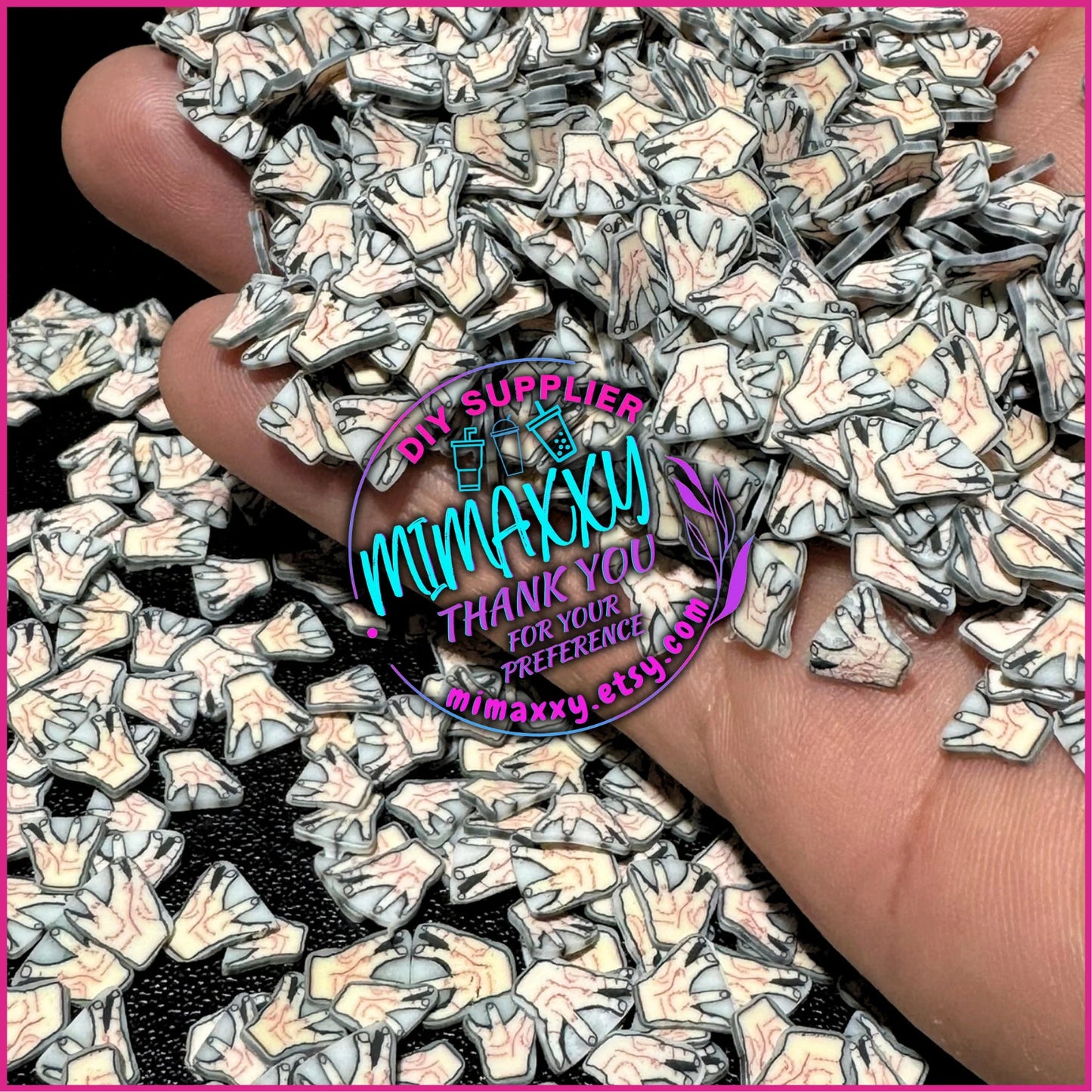 5mm Gothic Family mix, , Sprinkle, Slime, Polymer Clay Slices, snow globe tumblers, Fake Bake Nail, Craft Ship, HALLOWEEN 083