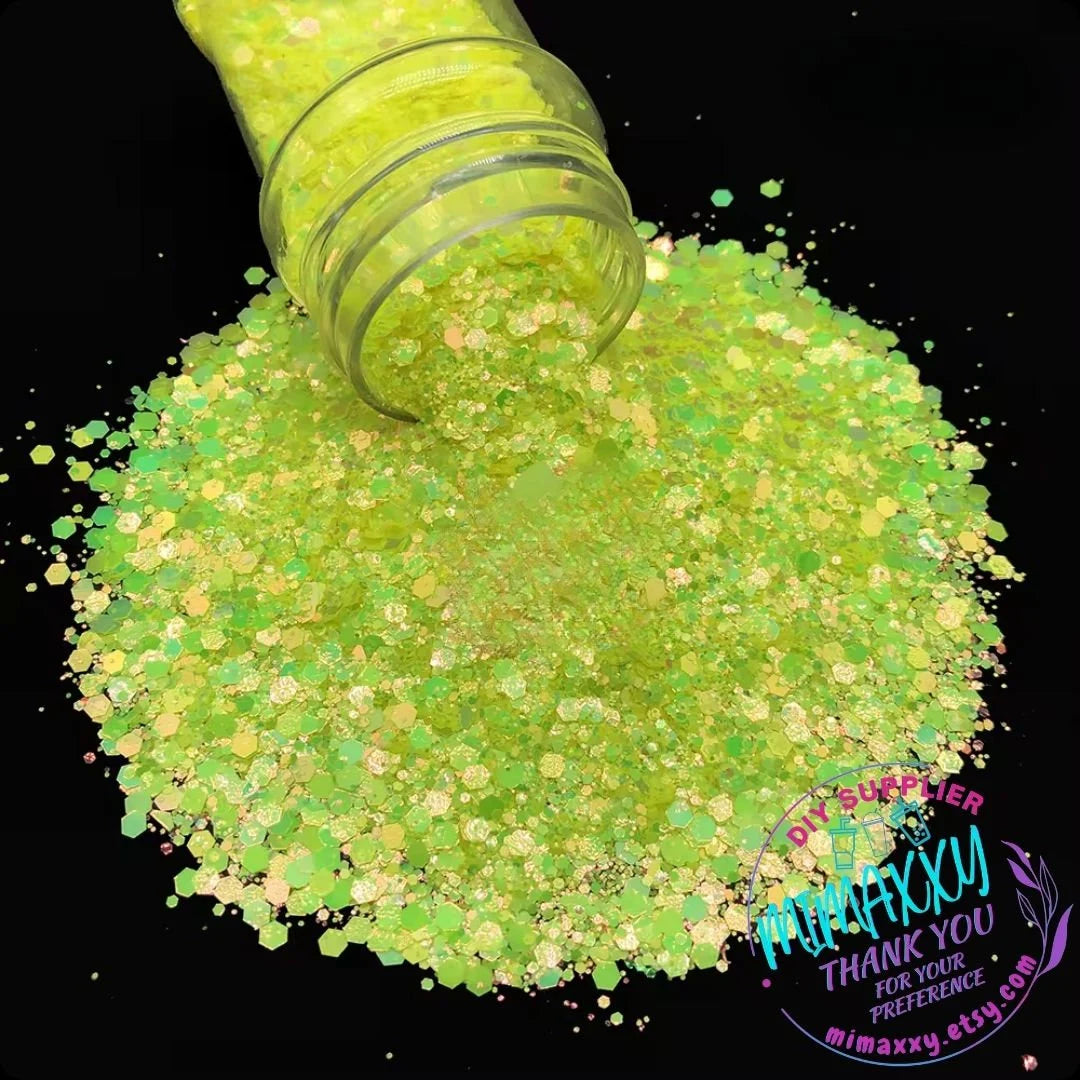 NEON, Shaped Glitter, CHUNKY Glitter Mix, Cosmetic Glitter,Nail Art, Resin art,Snow Globe Tumbler,Craft, Mix 043
