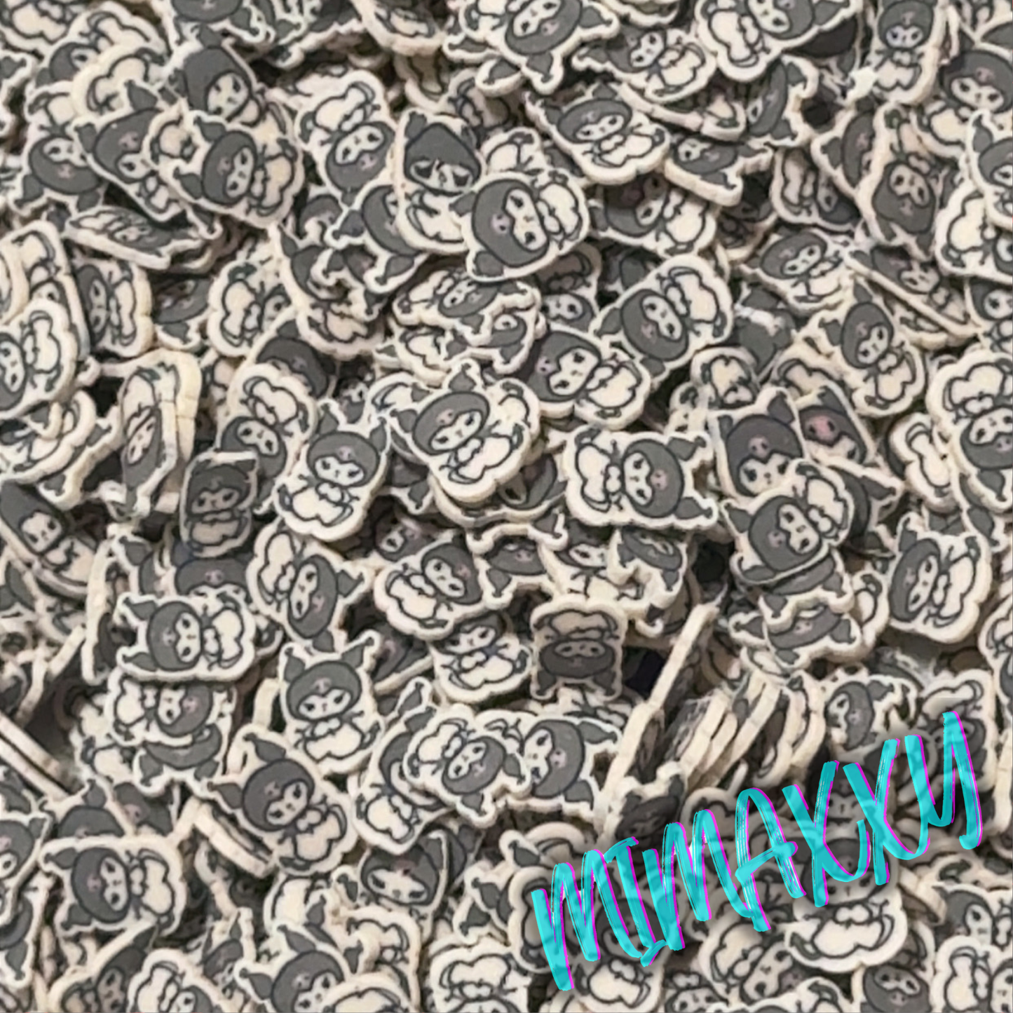 5mm Cute Kitty, Sprinkle Slime, Polymer Clay Slice Slices Fake Bake Nail Art Faux Craft ,