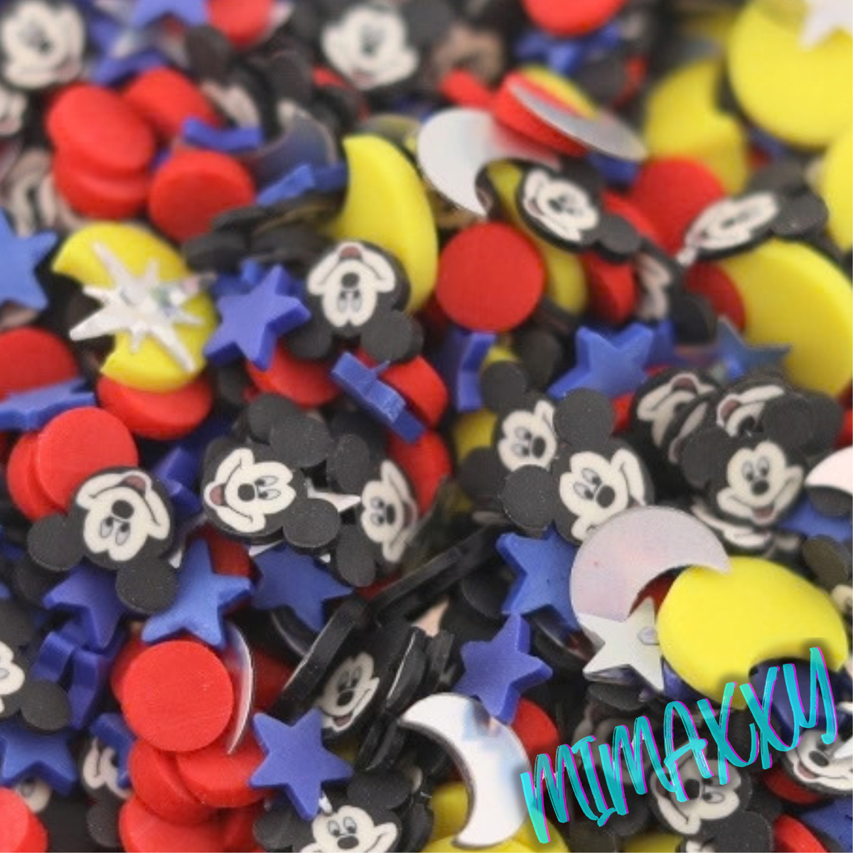 5-7mm Mix Mr. Mouse Celebration Night | Celestial Aesthetic | Starry Night /Fimo/Slice for DIY/Fake Food/Slime/Snow Globe (Copia)
