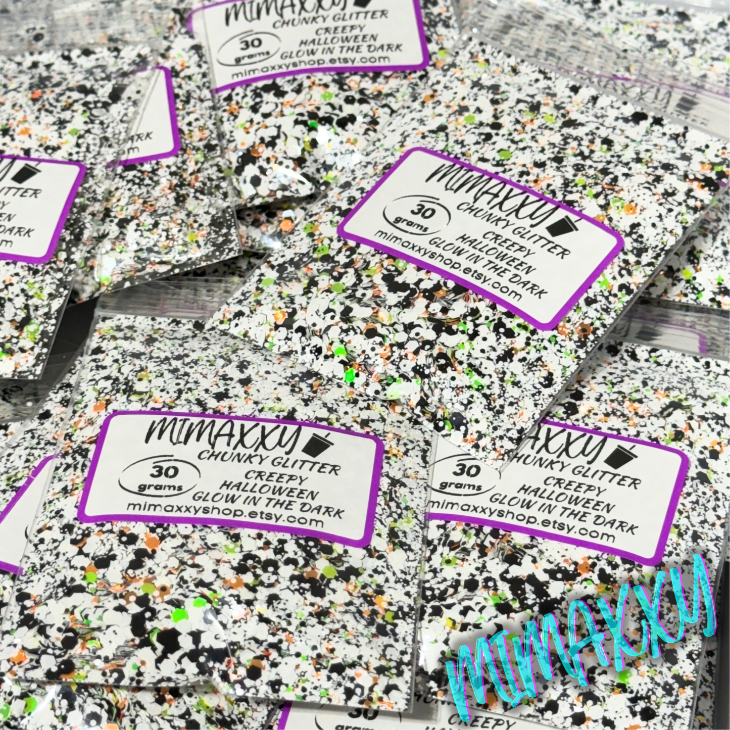 CREEPY HALLOWEEN , GLOW IN THE DARK, Shaped Glitter, Chunky Glitter Mix, Cosmetic Glitter,Nail Art, Resin art,Snow Globe Tumbler,Craft