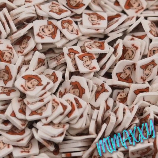 5mm Sheriff Cowboy/Polymer Clay Slices, kawaii, teddy, crafts, tools, not edible, supplies, slime, resin, snow globe, hair, nail