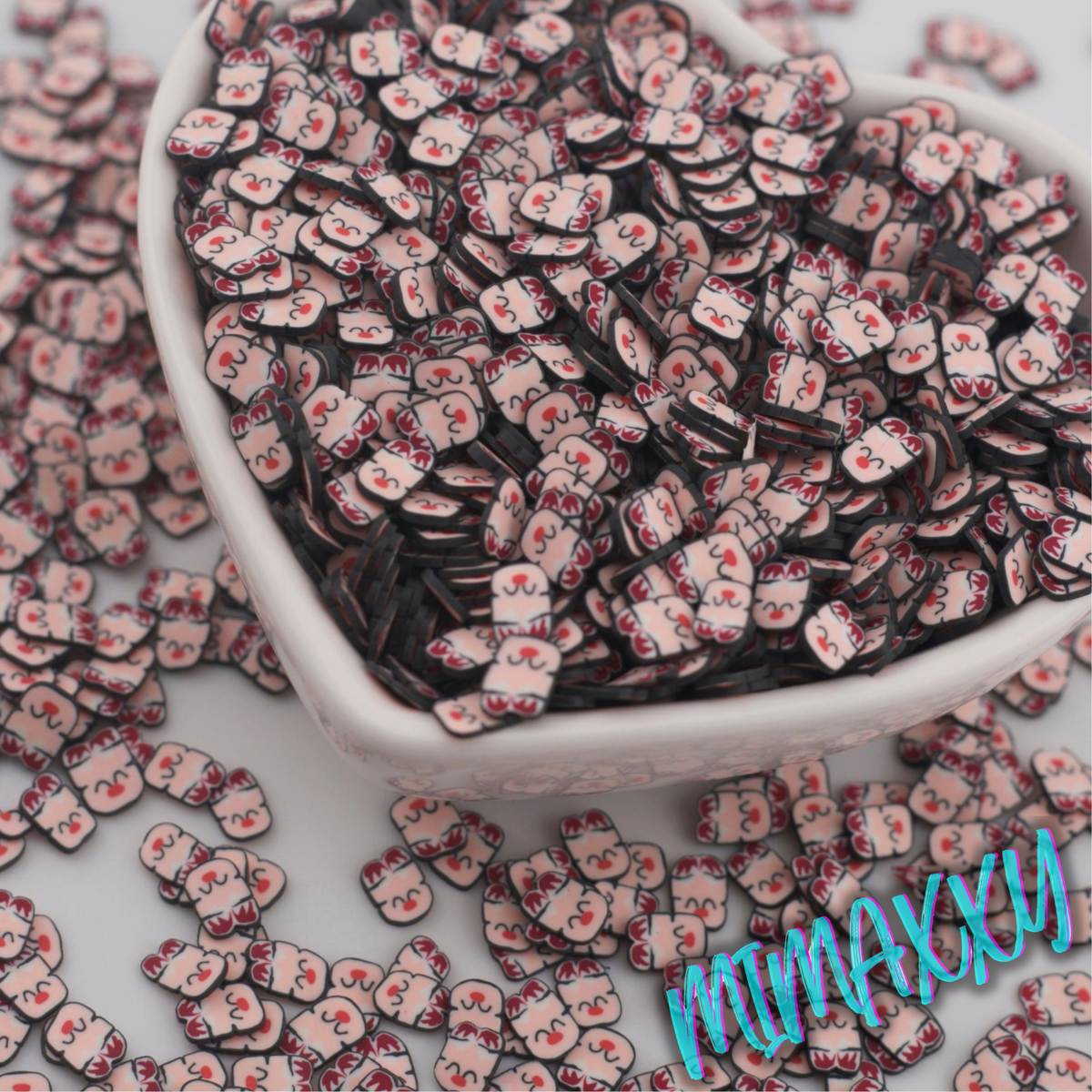 5mm Cute Santa Reindeer, Rudolph, Christmas / Polymer Clay Slices, crafts, tools, not edible, supplies, slime, resin, hair, nail, cookie,