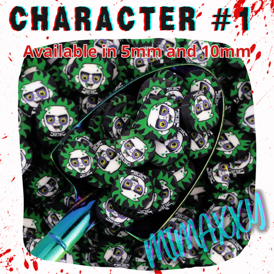 10 mm Killer Horror Faces, Slime, resin, Polymer Clay Slices, snow globe tumblers, Fake Bake Nail, Crafts