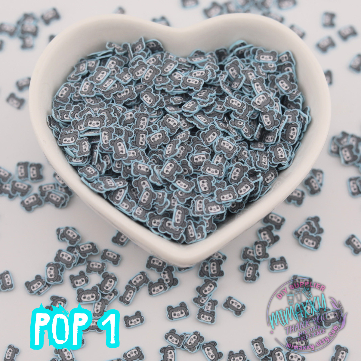 5mm korean Pop Singers, Sprinkle Slime, Polymer Clay Slice Slices Fake Bake Nail Art Faux Craft ,