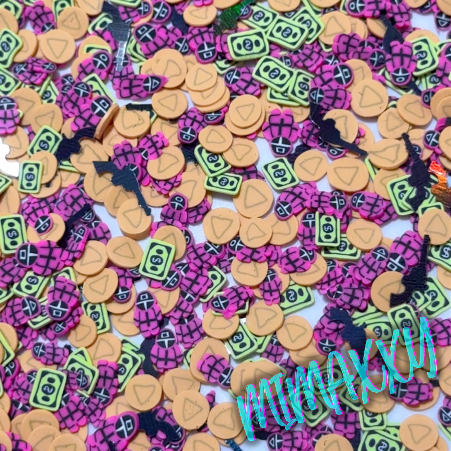 5mm , Korean survival game, HALLOWEEN MIX / Kuwaii /Fimo/Slice Perfect for DIY/Fake Food/Slime/Snow Globe Tumblers/Deco Topping/Fake Dessert,