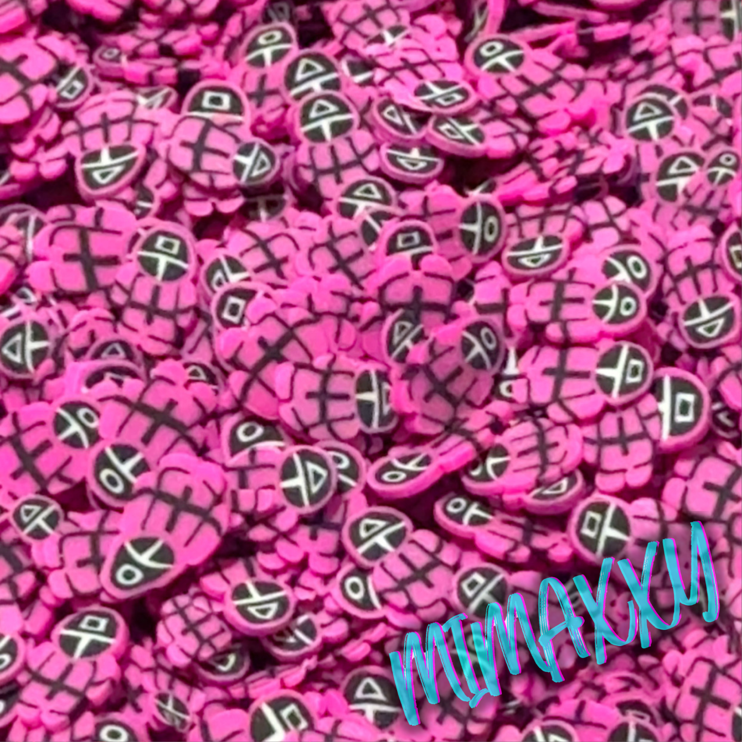 5mm , Pink Soldier, Korean survival game, HALLOWEEN MIX / Kuwaii /Fimo/Slice Perfect for DIY/Fake Food/Slime/Snow Globe Tumblers/Deco Topping/Fake Dessert,