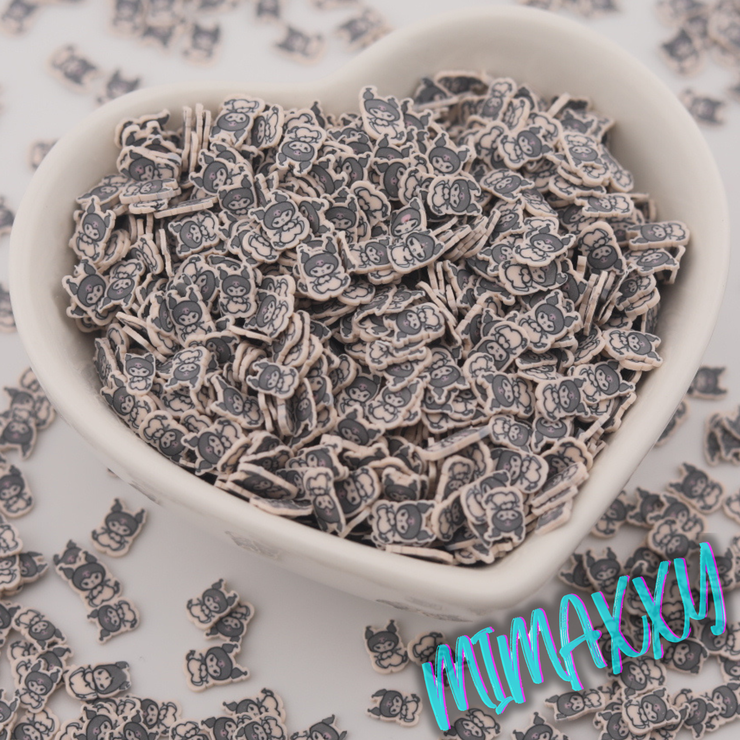 5mm Cute Kitty, Sprinkle Slime, Polymer Clay Slice Slices Fake Bake Nail Art Faux Craft ,