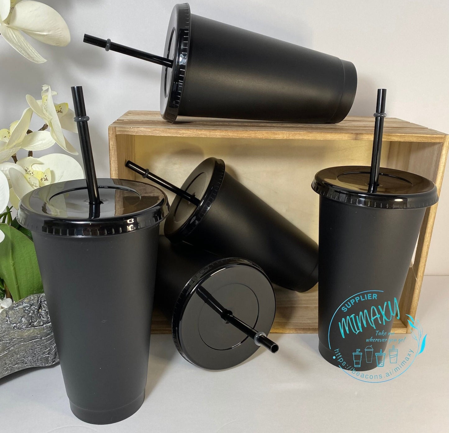 24oz 16oz Black Matte Cold Cups / Blanks / Glitter / Cold Changing Color / venti cups