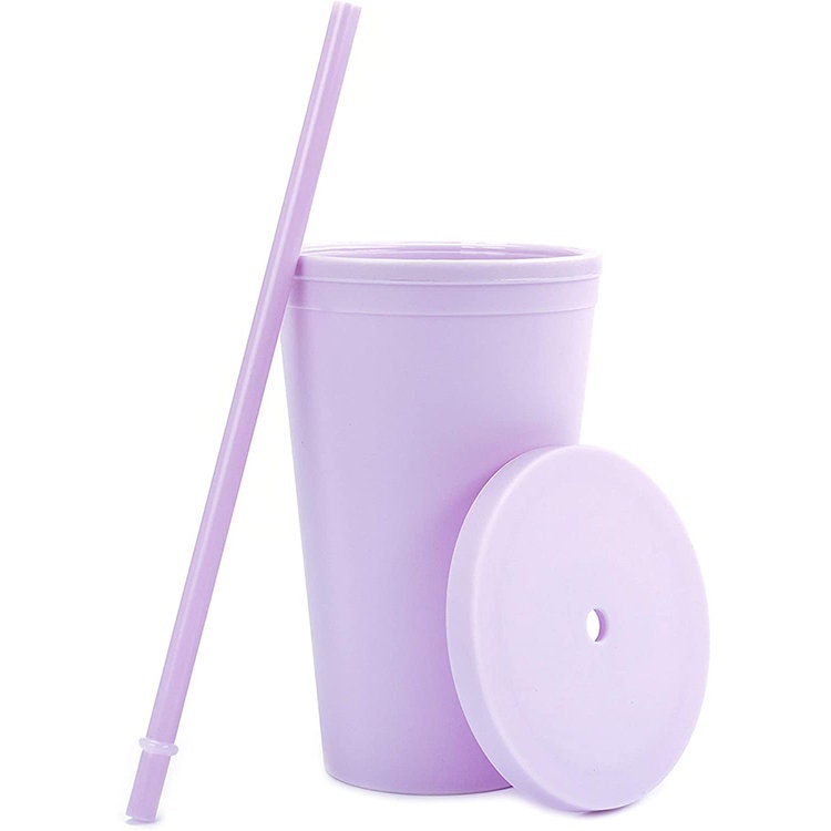 16oz/22oz. Light PURPLE MATTE Tumbler / Double Wall Acrylic Tumbler, Blank,Pastel, Acrylic Matte Plastic, BPA Free,