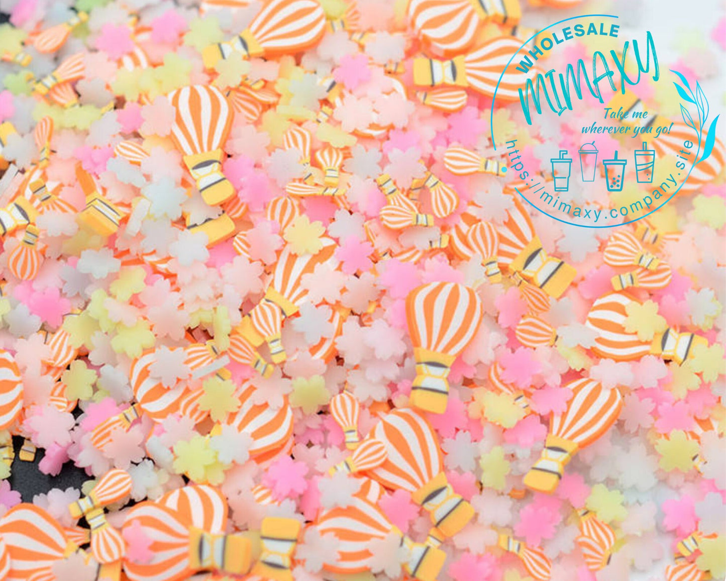 5-10mm ,HOT air BALLOON aerostatic, Polymer Clay Slices /resin art /nail art / snow globe tumbler / crafts Diy /stars UNICORN 003