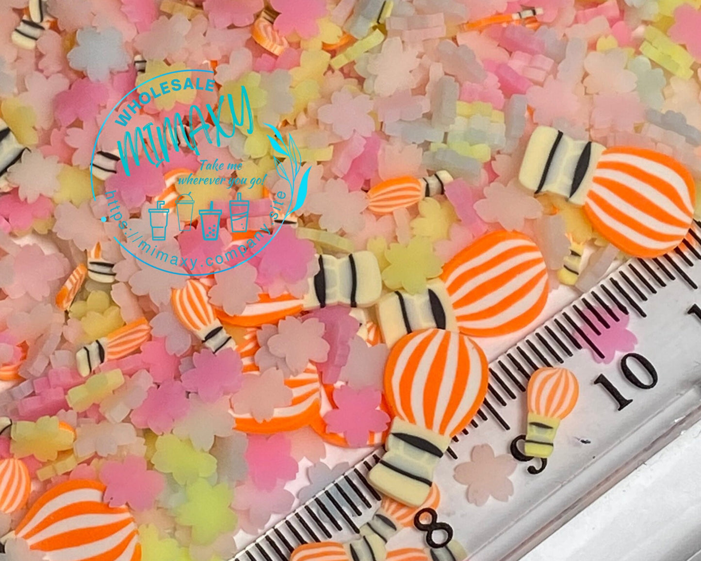 5-10mm ,HOT air BALLOON aerostatic, Polymer Clay Slices /resin art /nail art / snow globe tumbler / crafts Diy /stars UNICORN 003