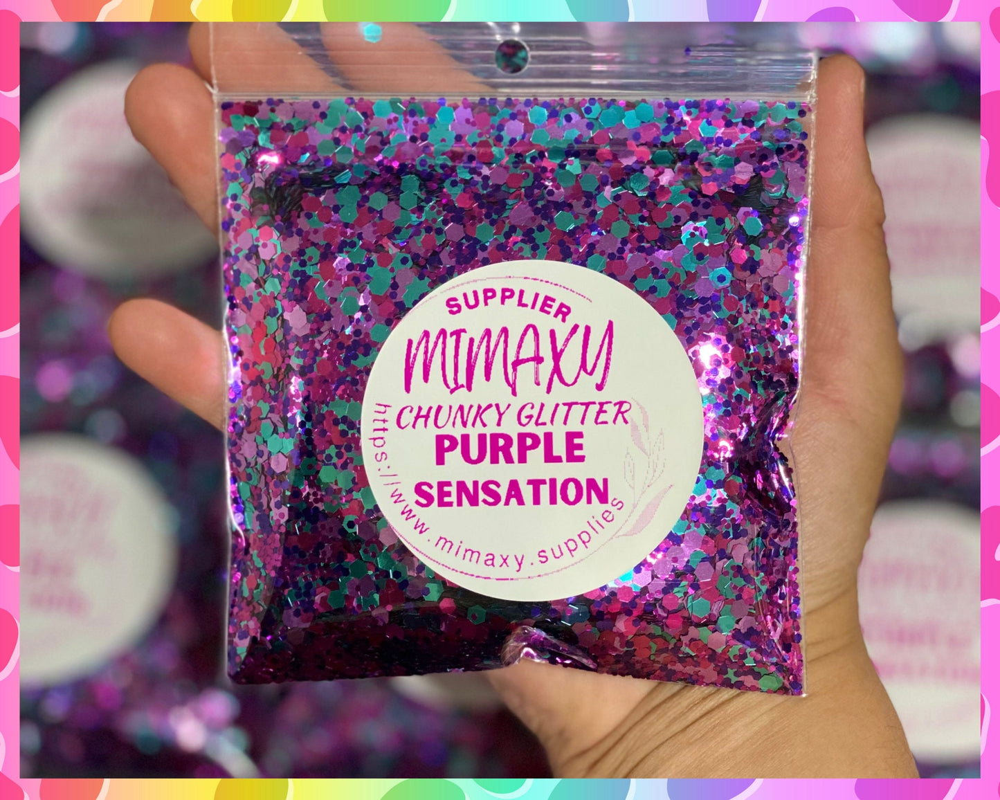 PURPLE SENSATION Shaped Glitter, CHUNKY Glitter Mix, Cosmetic Glitter,Nail Art, Resin art,Snow Globe Tumbler,Craft,Mix 010