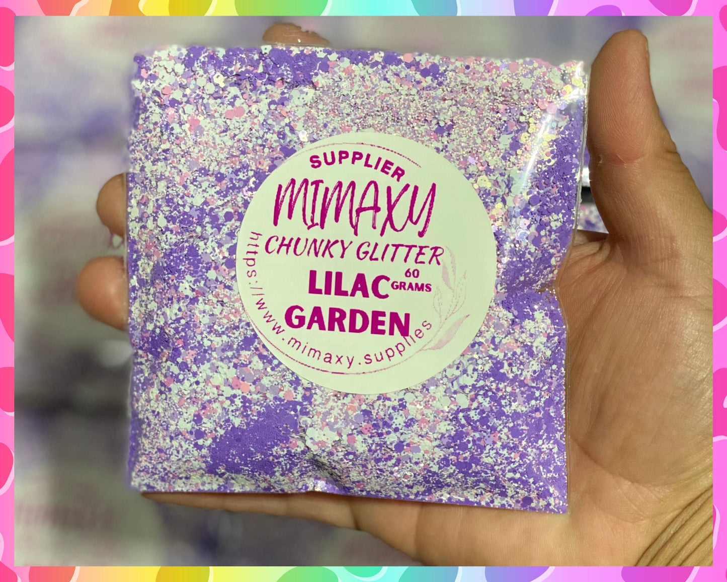 LILAC GARDEN, Shaped Glitter, CHUNKY Glitter Mix, Cosmetic Glitter,Nail Art, Resin art,Snow Globe Tumbler,Craft, Mix 016