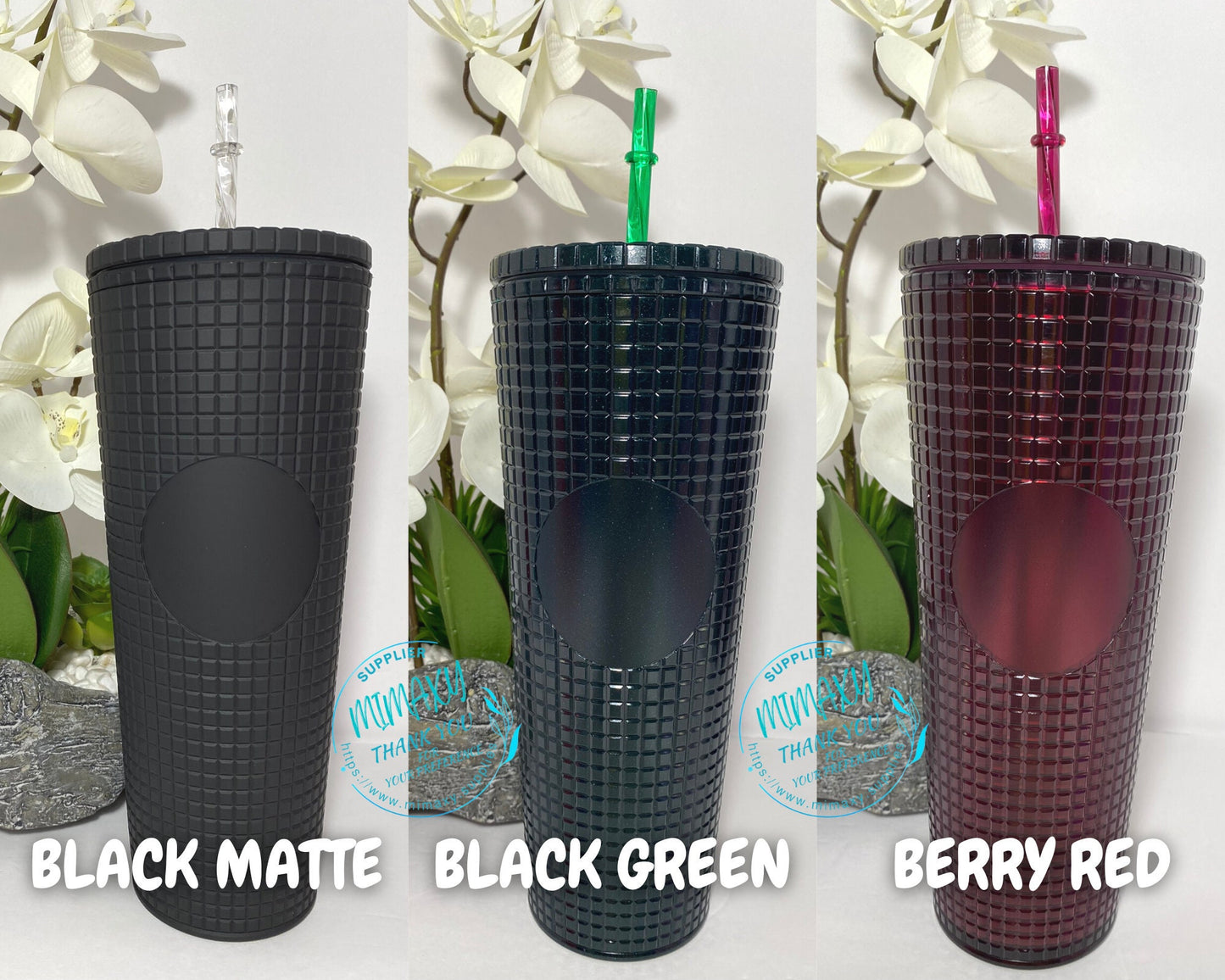 24oz. GRID Spring Tumbler / Gift / Cup / Blank Cup / Blank Tumbler / Coffee Shop Tumbler / Cold Cup / Customizable Logo / NO BRAND
