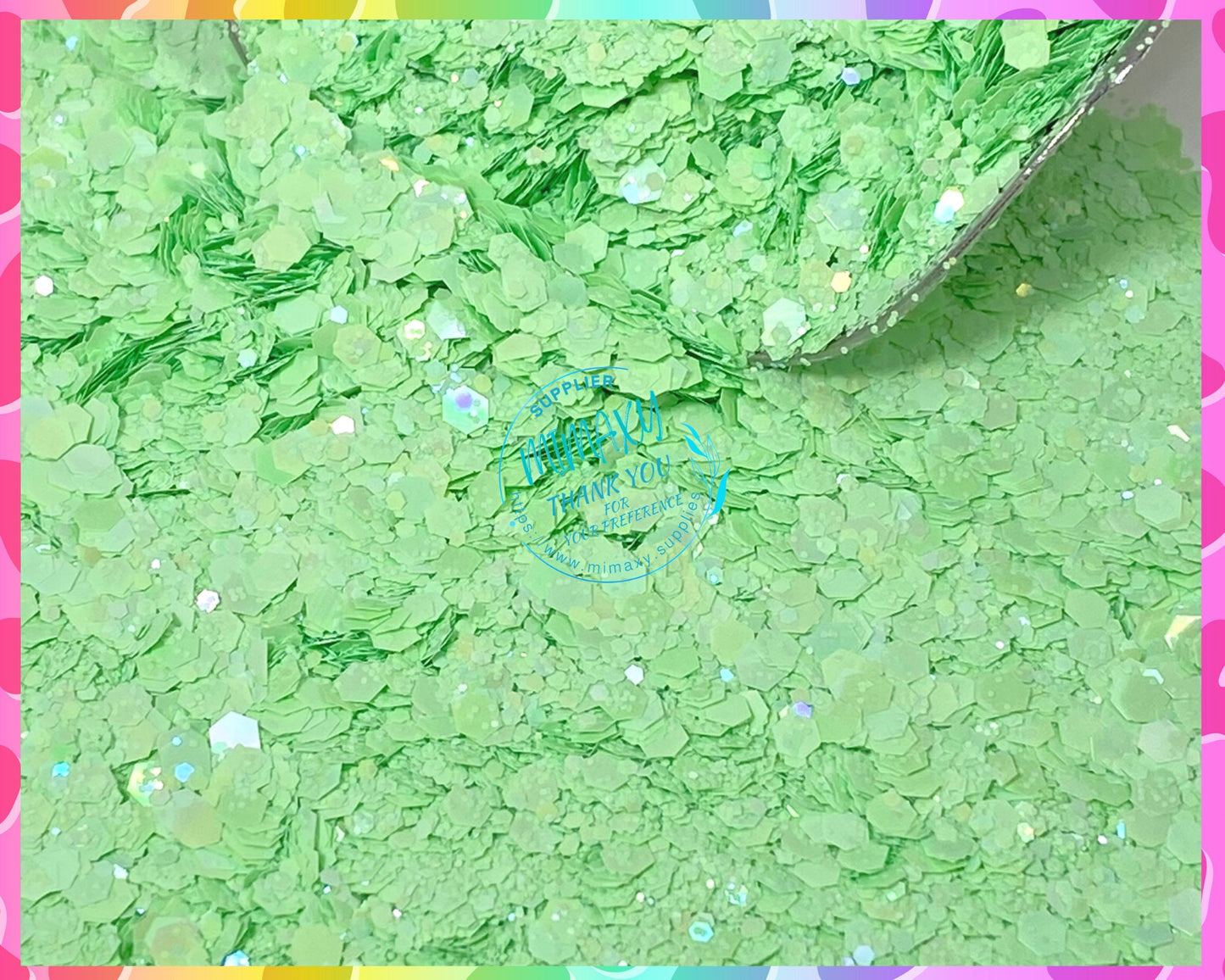 PISTACHIO MACARON, Shaped Glitter, Chunky Glitter Mix, Cosmetic Glitter,Nail Art, Resin art,Snow Globe,Craft, pastel, macaron, MATTE 002