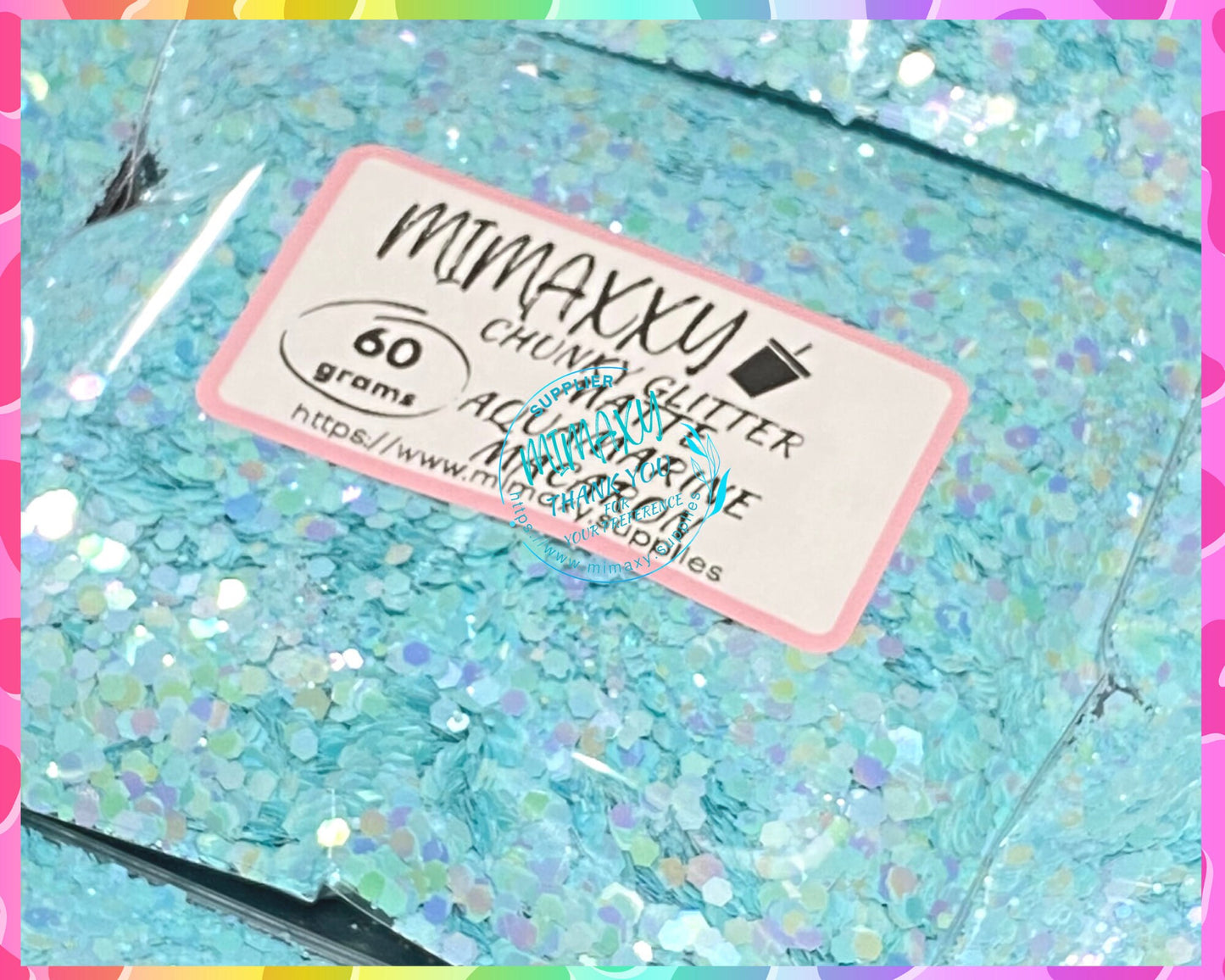 AQUAMARINE MACARON, Shaped Glitter, Chunky Glitter Mix, Cosmetic Glitter,Nail Art, Resin art,Snow Globe Tumbler,Craft, macaron, MATTE 004