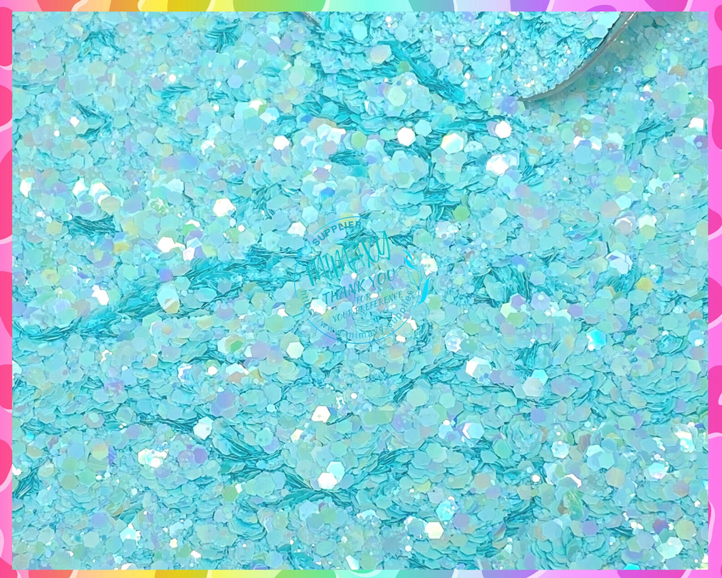 AQUAMARINE MACARON, Shaped Glitter, Chunky Glitter Mix, Cosmetic Glitter,Nail Art, Resin art,Snow Globe Tumbler,Craft, macaron, MATTE 004