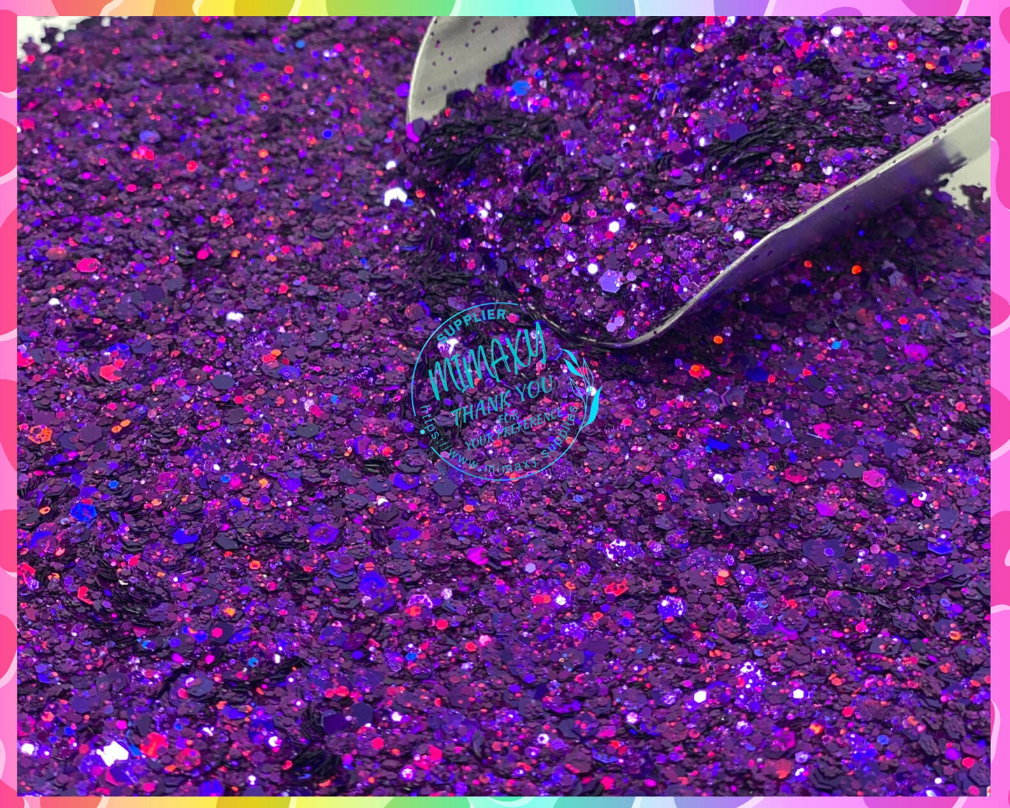 MAJESTIC PURPLE, Shaped Glitter, Chunky Glitter Mix, Cosmetic Glitter,Nail Art, Resin art,Snow Globe Tumbler,Craft, Holographic 003