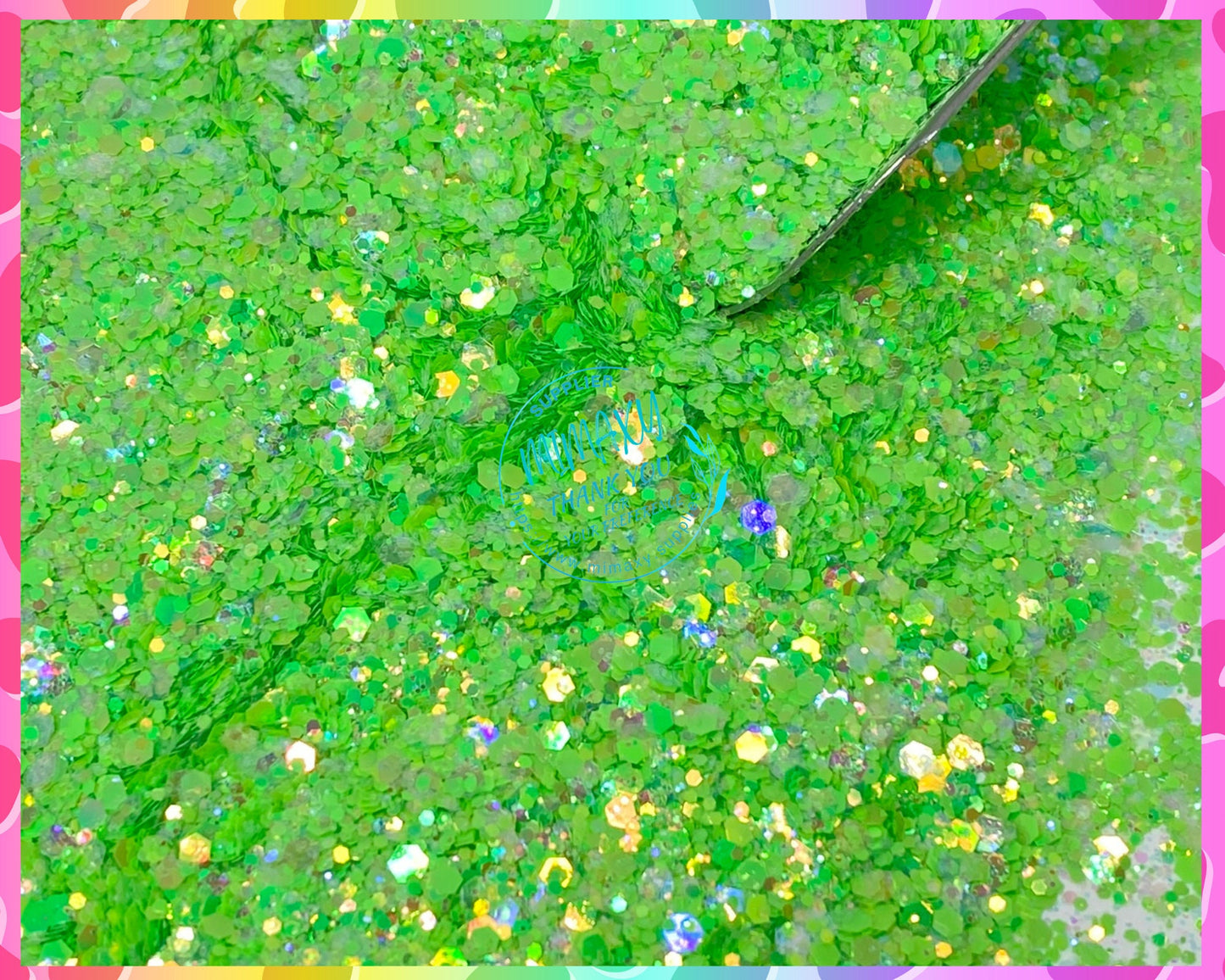 BRIGHT GREEN, Shaped Glitter, Chunky Glitter Mix, Cosmetic Glitter,Nail Art, Resin art,Snow Globe, YELLOW, iridescent, lemon, Bright 003