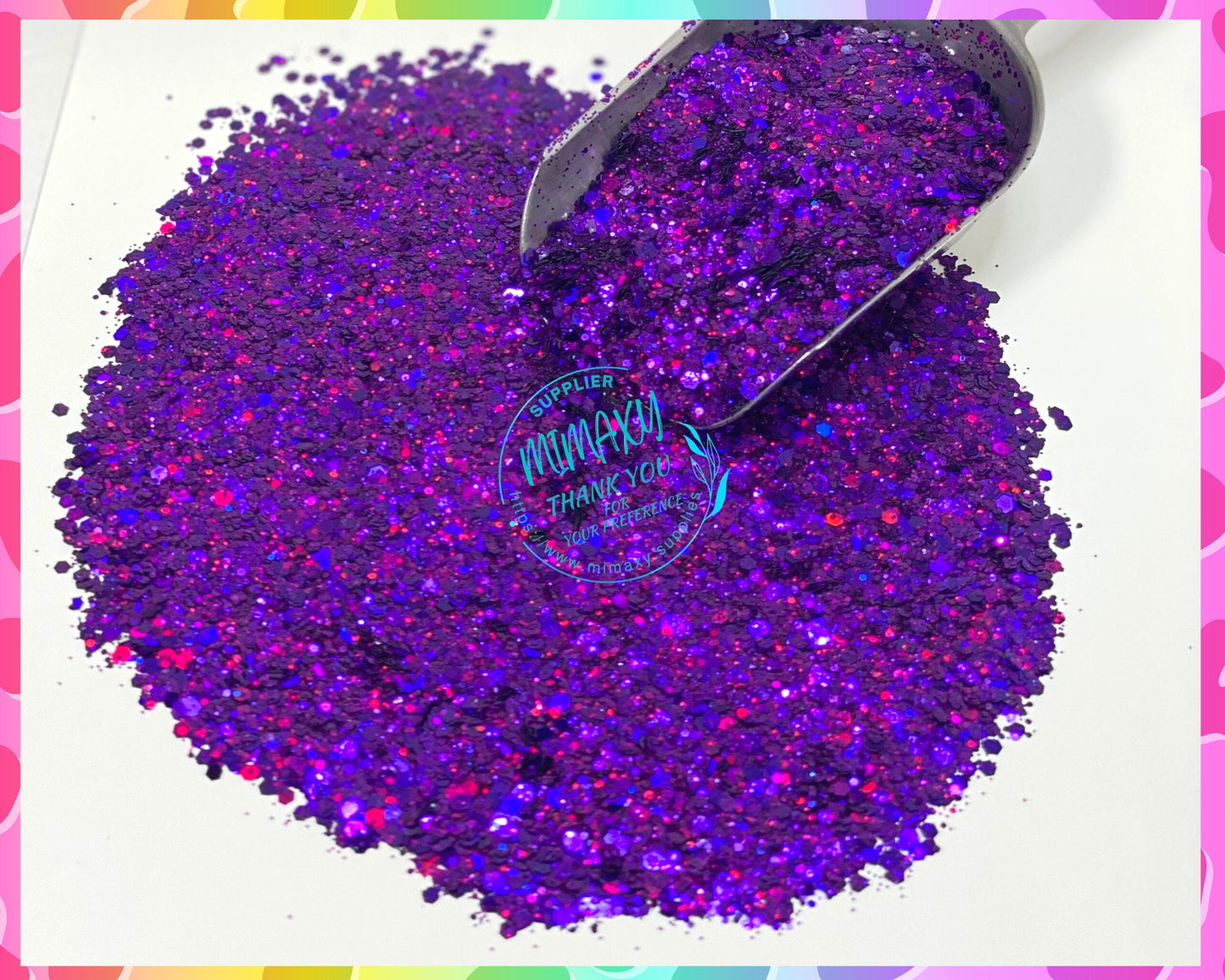 MAJESTIC PURPLE, Shaped Glitter, Chunky Glitter Mix, Cosmetic Glitter,Nail Art, Resin art,Snow Globe Tumbler,Craft, Holographic 003