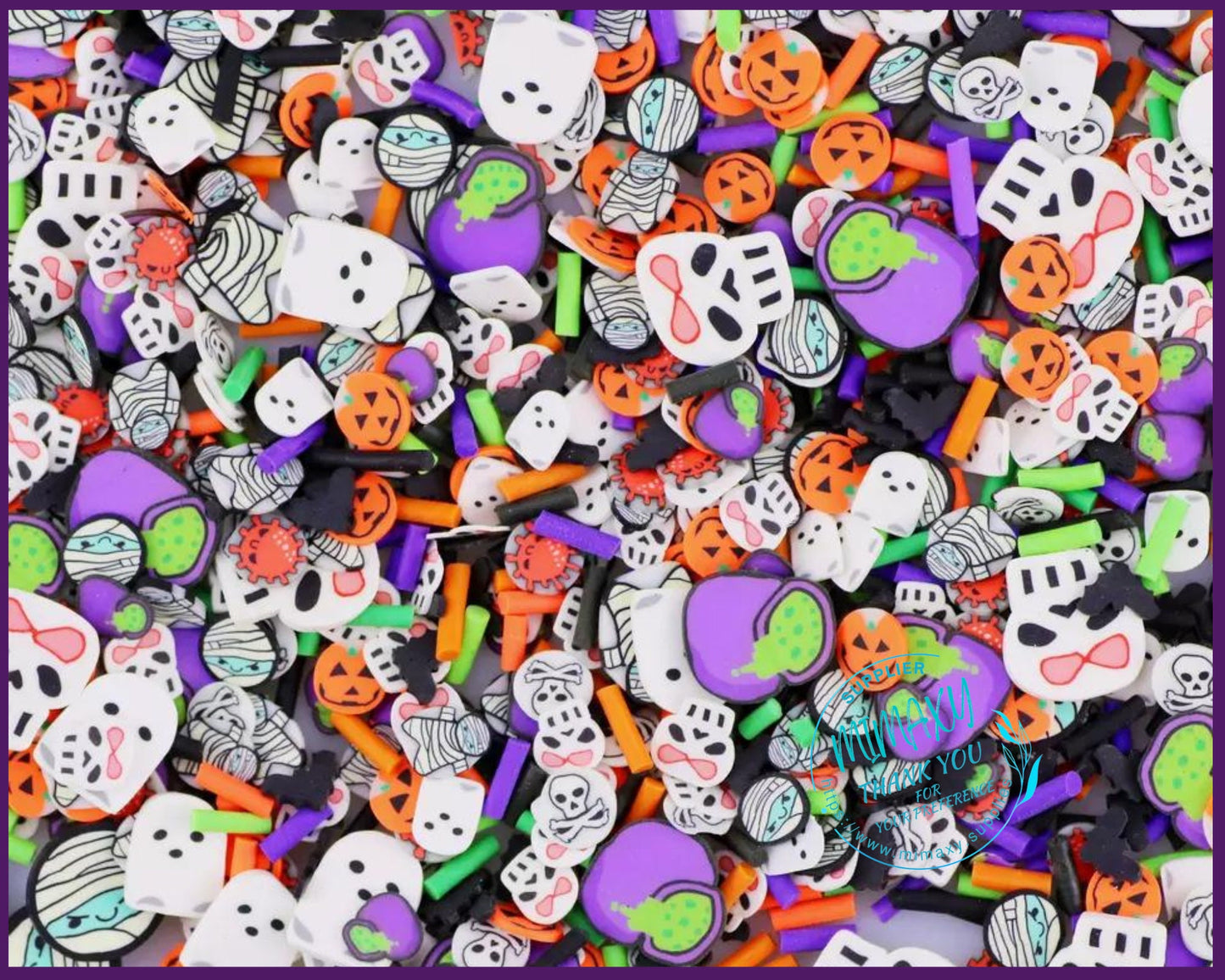5-10mm HALLOWEEN Mix / Kuwaii /Fimo/Slice Perfect for DIY/Fake Food/Slime/Snow Globe Tumblers/Deco Topping/Fake Dessert, HALLOWEEN 019