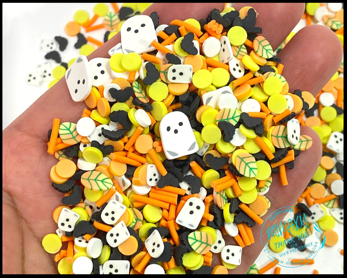 5-10mm HALLOWEEN Mix / Kuwaii /Fimo/Slice Perfect for DIY/Fake Food/Slime/Snow Globe Tumblers/Deco Topping/Fake Dessert, HALLOWEEN 021