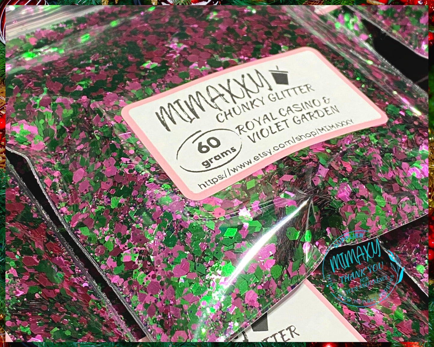 ROYAL CASINO & Violet Garden, Shaped Glitter, CHUNKY Glitter Mix, Cosmetic Glitter,Nail Art, Resin art,Snow Globe Tumbler,Craft, Mix 015