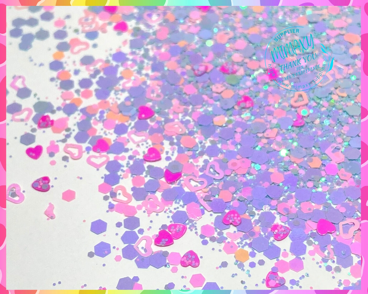 DEEPLY in LOVE ,Shaped Glitter, Chunky Glitter Mix, Cosmetic, Nail Art, Resin art,Snow Globe Tumbler, Valentine, lips, kiss, heart, AMOR 003