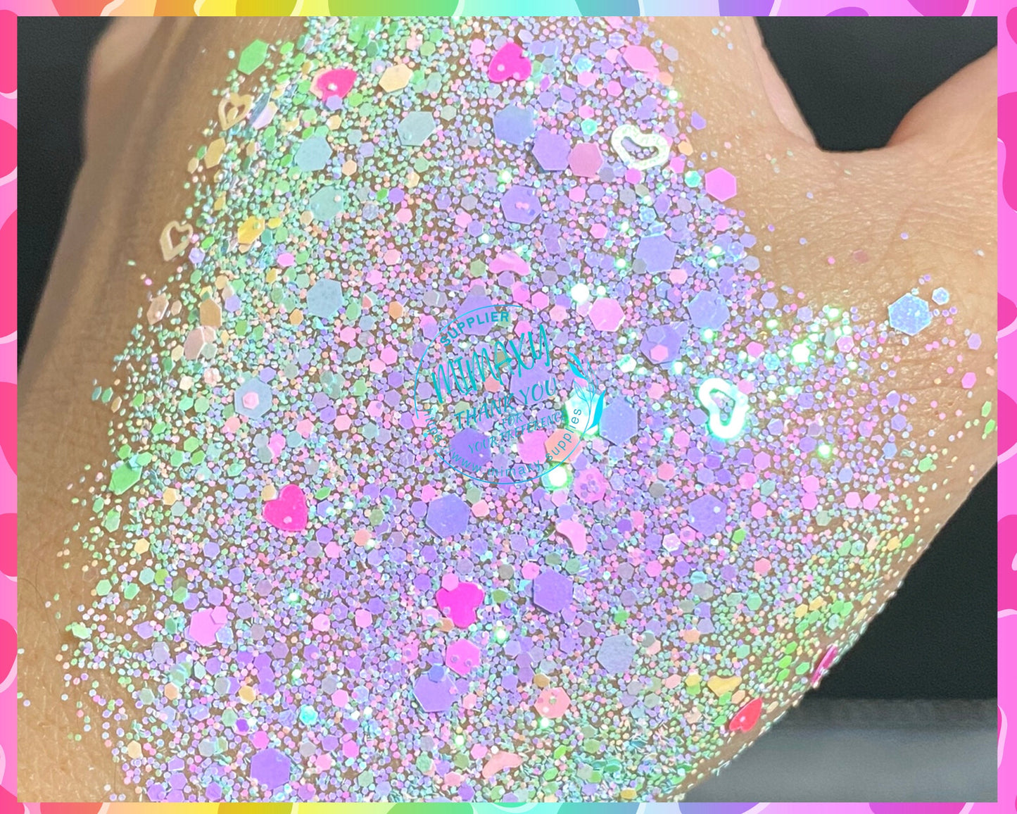 DEEPLY in LOVE ,Shaped Glitter, Chunky Glitter Mix, Cosmetic, Nail Art, Resin art,Snow Globe Tumbler, Valentine, lips, kiss, heart, AMOR 003