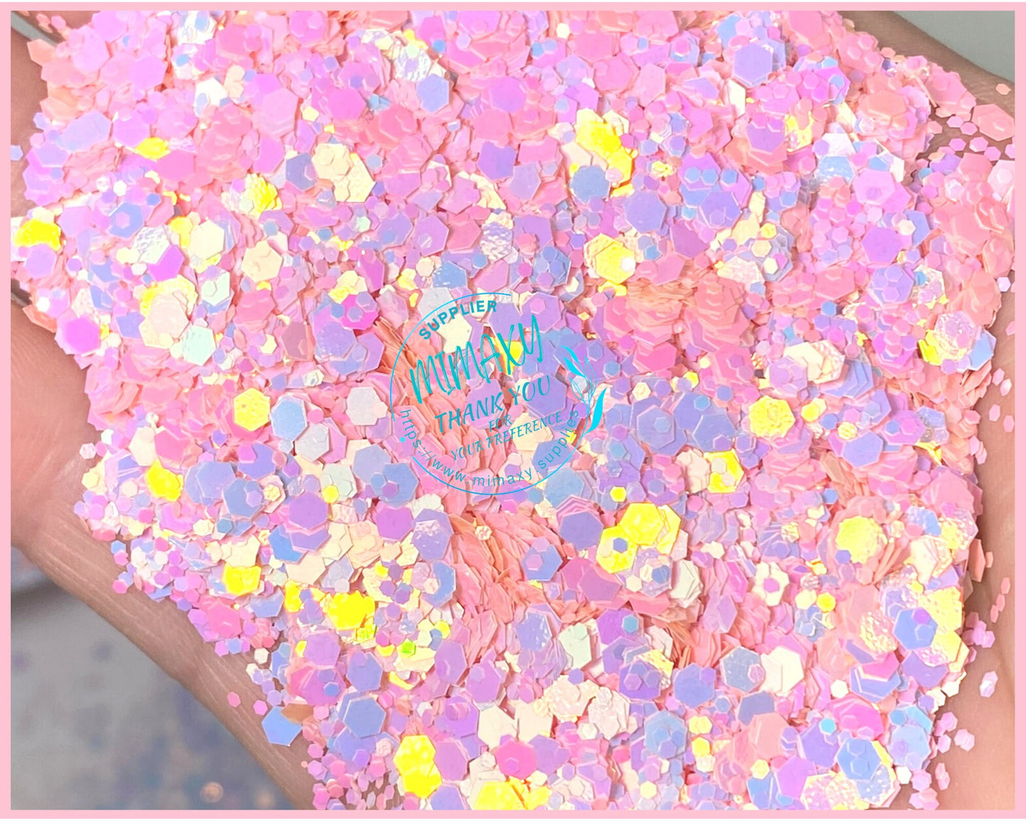 PINK OPALESCENT  ,Shaped Glitter, Chunky Glitter Mix, Cosmetic Glitter,Nail Art, Resin art,Snow Globe Tumbler,Craft, CHUNKY 002