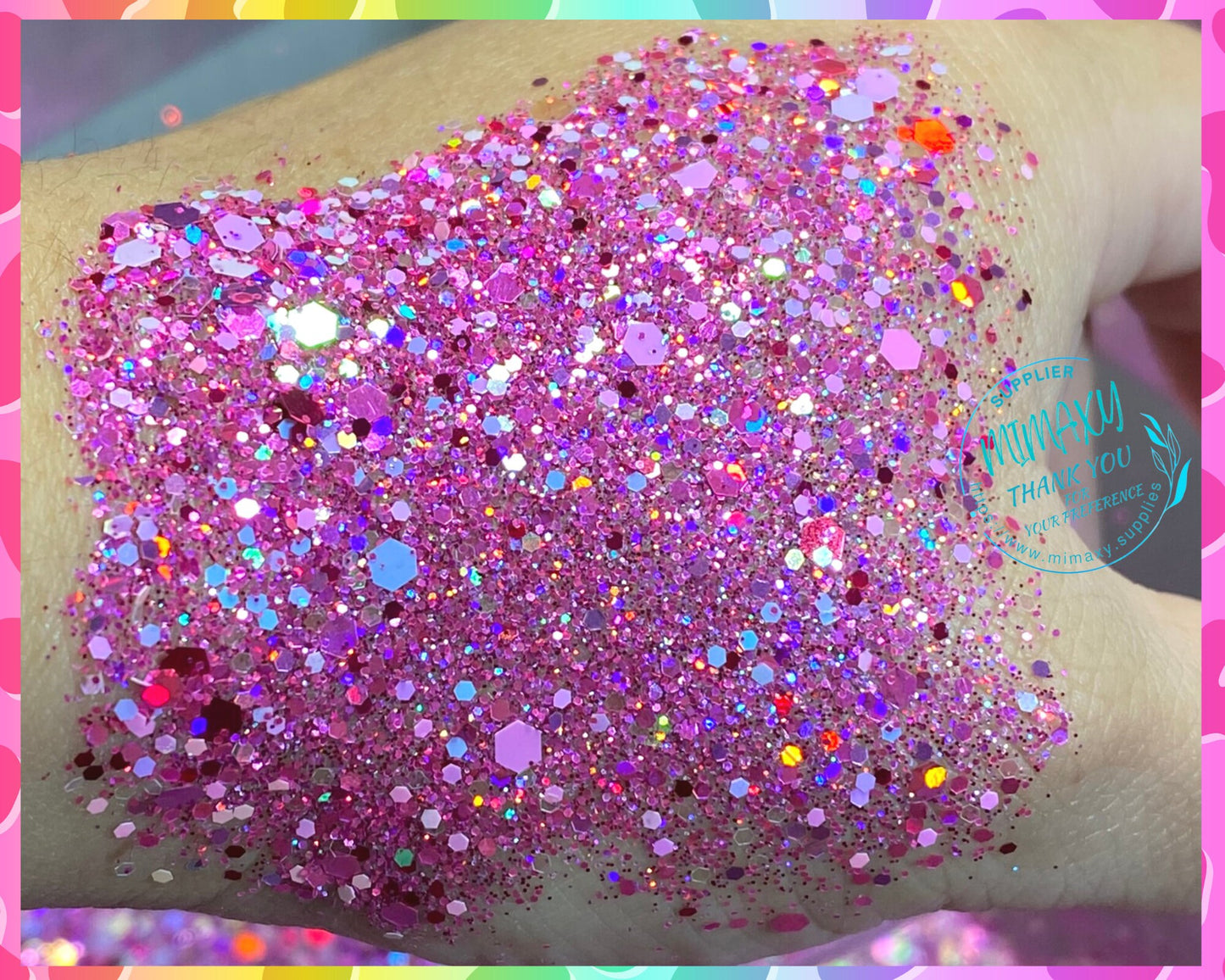 BARBY WORLD, Chunky Glitter Mix, Cosmetic Glitter,Nail Art, Resin art,Snow Globe Tumbler,Craft, Shaped Glitter, holographic, MIX 20