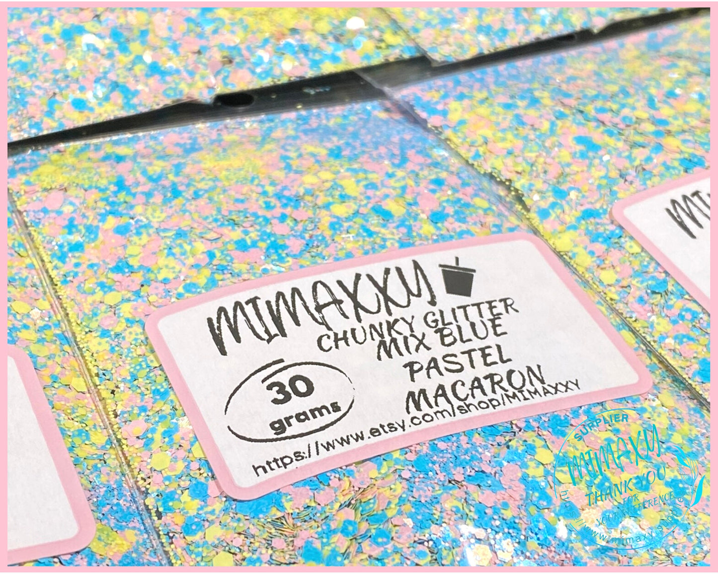 Blue Pastel Macaron, EASTER, Shaped Glitter, Chunky Glitter Mix, Cosmetic Glitter,Nail Art, Resin art,Snow Globe Tumbler, macaron, Matte 012