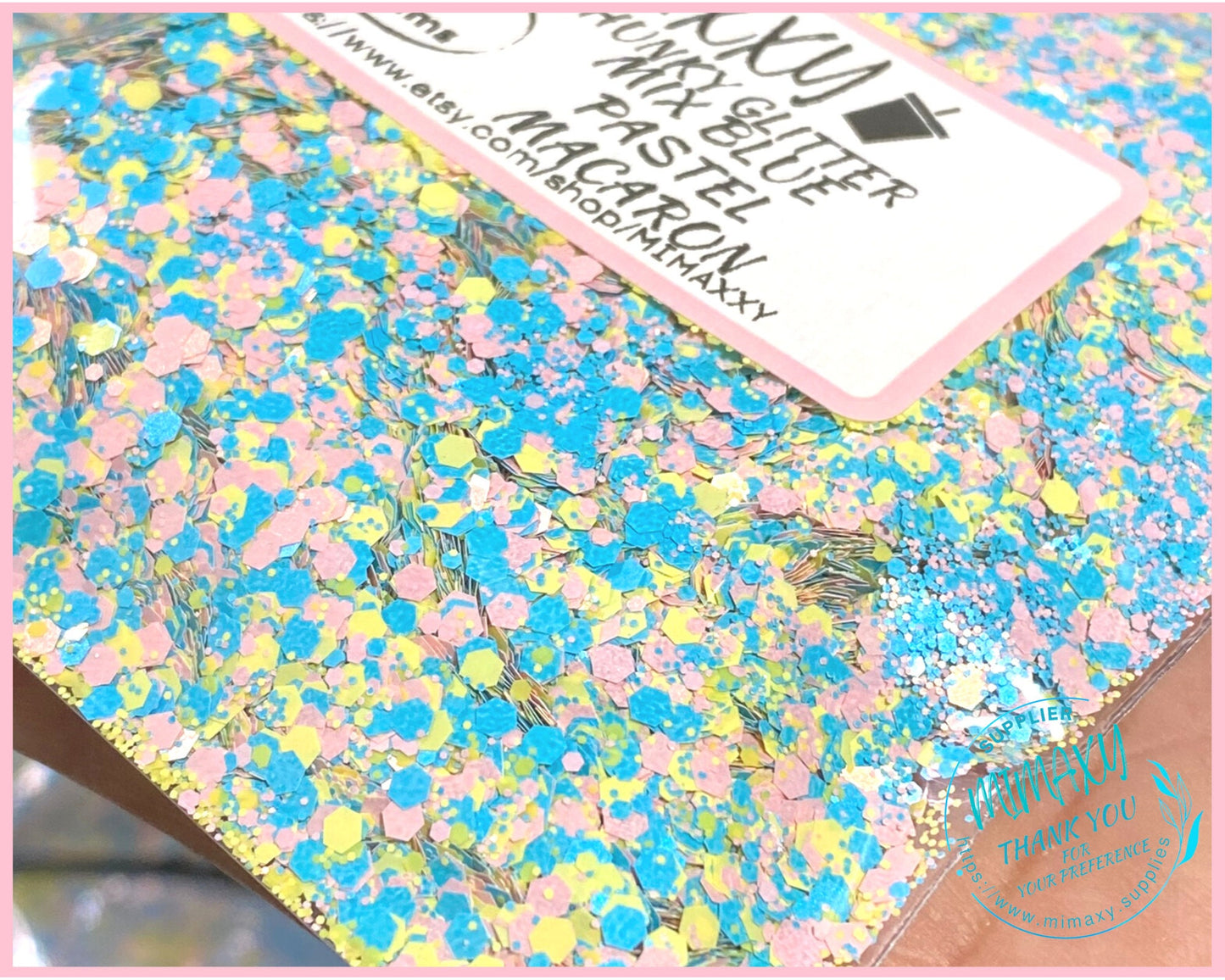 Blue Pastel Macaron, EASTER, Shaped Glitter, Chunky Glitter Mix, Cosmetic Glitter,Nail Art, Resin art,Snow Globe Tumbler, macaron, Matte 012