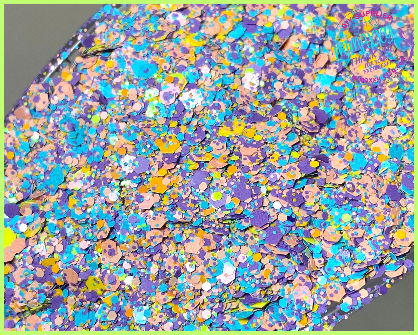 BUBBLE EASTER, macaron, Easter, Shaped Glitter, Chuny Glitter Mix, Cosmetic Glitter,Nail Art, Resin art,Snow Globe Tumbler ,Craft, Matte 015