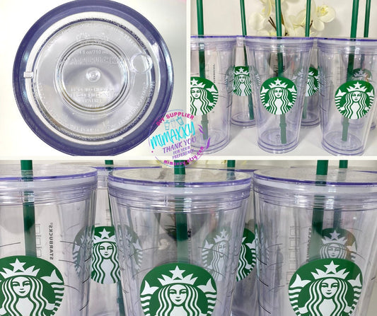 16oz STARBUCKS DOUBLE Wall Acrylic/ Pre-drilled and un-drilled /DIY/ Perfect for crafting / Blank Cup / reusable /customize your tumbler