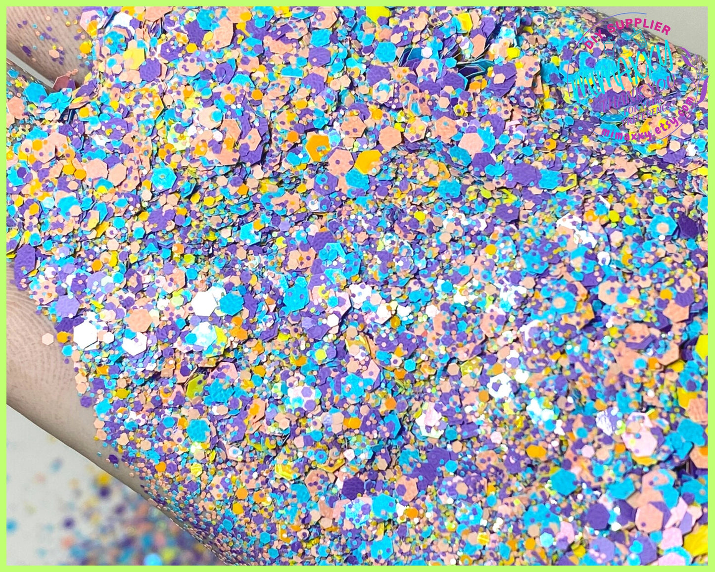 BUBBLE EASTER, macaron, Easter, Shaped Glitter, Chuny Glitter Mix, Cosmetic Glitter,Nail Art, Resin art,Snow Globe Tumbler ,Craft, Matte 015