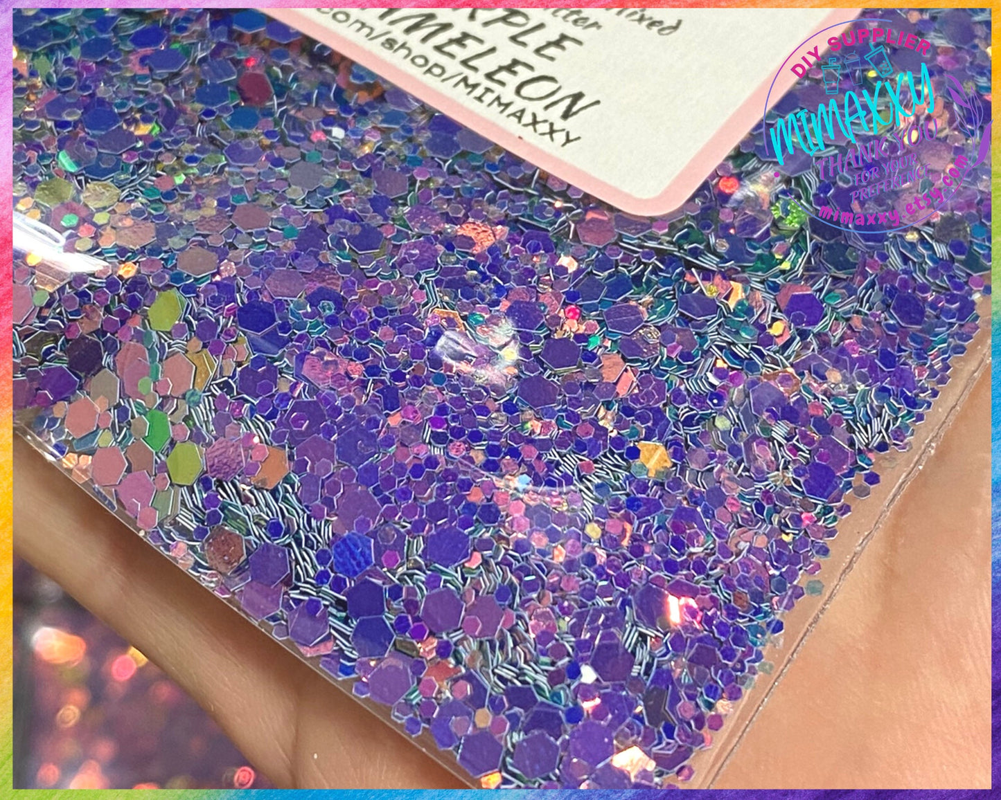 PURPLE CHAMELEON  ,Shaped Glitter, Chunky Glitter Mix, Cosmetic Glitter,Nail Art, Resin art,Snow Globe Tumbler,Craft, CHAMELEON 015